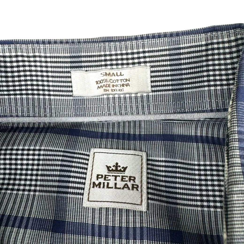 Peter Millar Peter Millar Shirt Mens Small Button Down Preppy Gingham Long Sleeve Blue 100% Cotton Dress Shirt Size US S / EU 44-46 / 1 - 4 Thumbnail