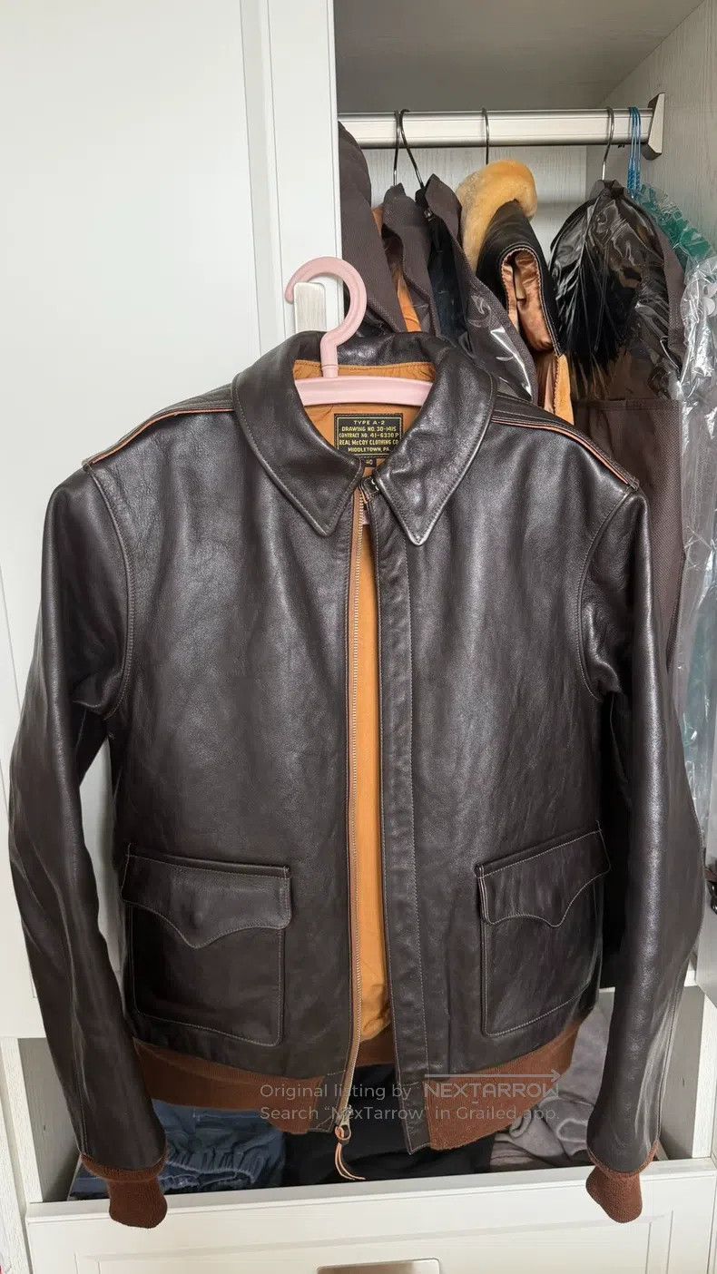 The Real McCoy's The Real McCoys A-2 leather coat Size US XXS / EU 40 - 4 Thumbnail