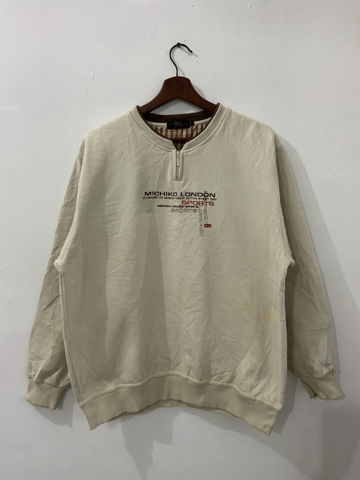 Vintage Vintage Michiko London Sports Sweatshirt Size US L / EU 52-54 / 3 - 3 Thumbnail