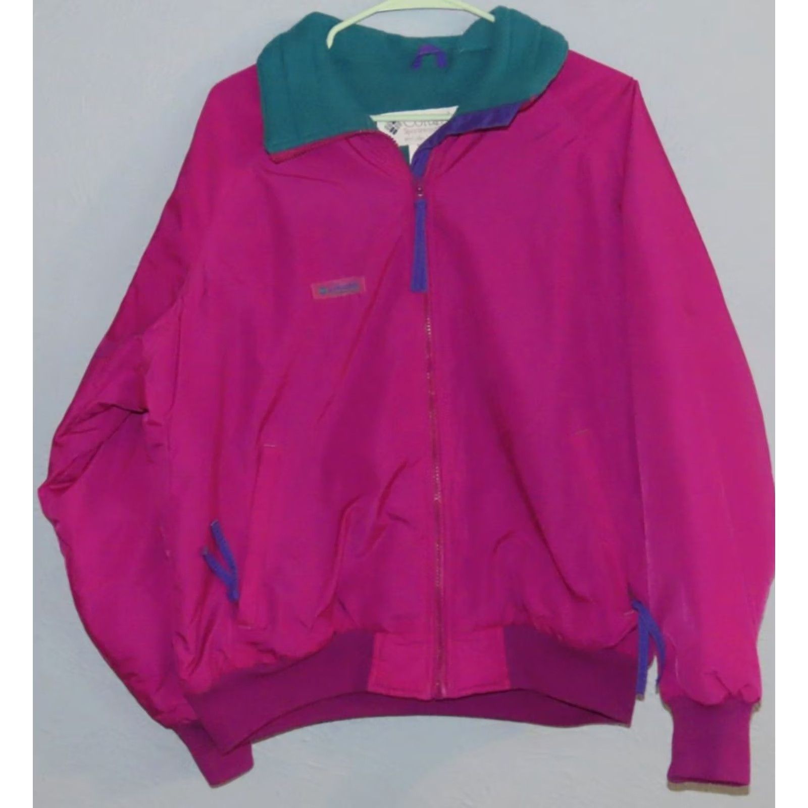 Vintage VINTAGE Columbia Jacket Purple/Teal Bomber Insulated Nylon Zip Short Women's L 90s Theme Size L / US 10 / IT 46 - 3 Thumbnail
