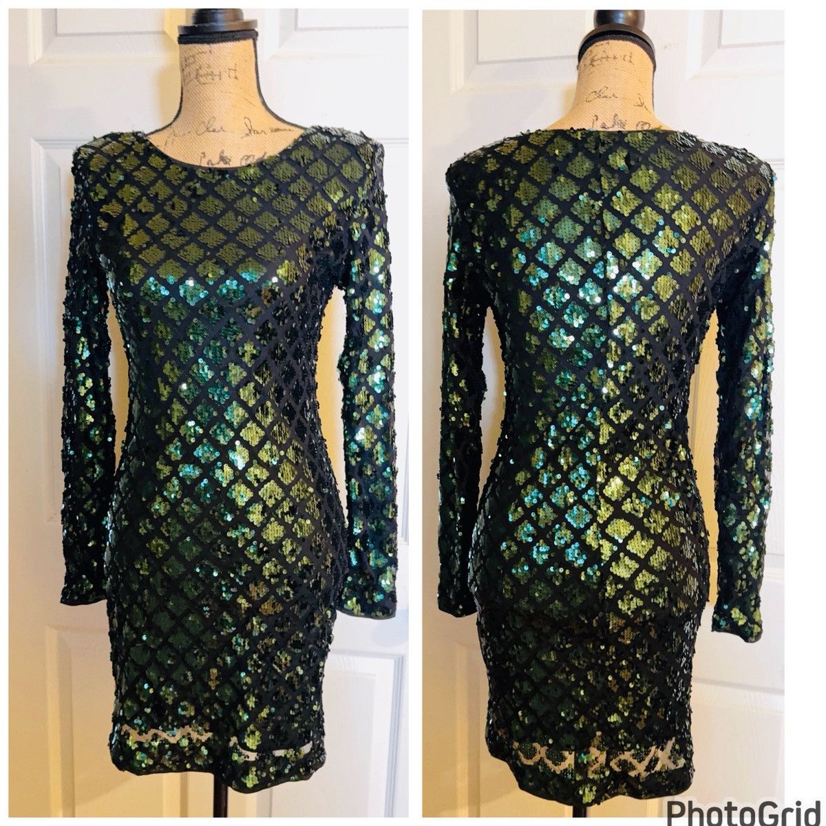 H&M H&M Emerald Sequin Dress Size M / US 6-8 / IT 42-44 - 10 Thumbnail