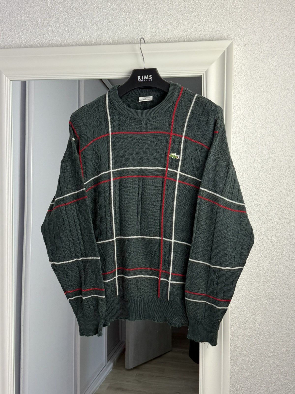 Lacoste Vintage Lacoste Wool Sweater Cable Knit Sweater Size: 6 Size US XL / EU 56 / 4 - 1 Thumbnail