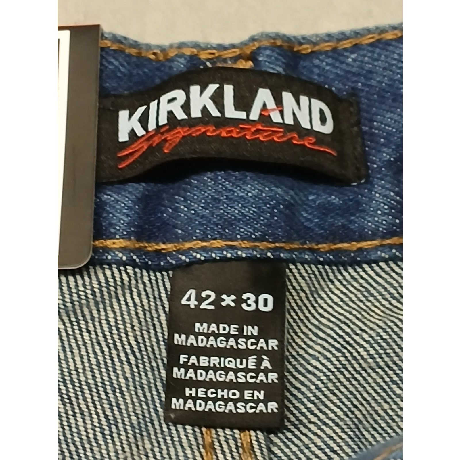 Kirkland Signature Kirkland (42x30) Men's Straight Leg Blue Denim Jeans Size US 42 / EU 58 - 7 Thumbnail