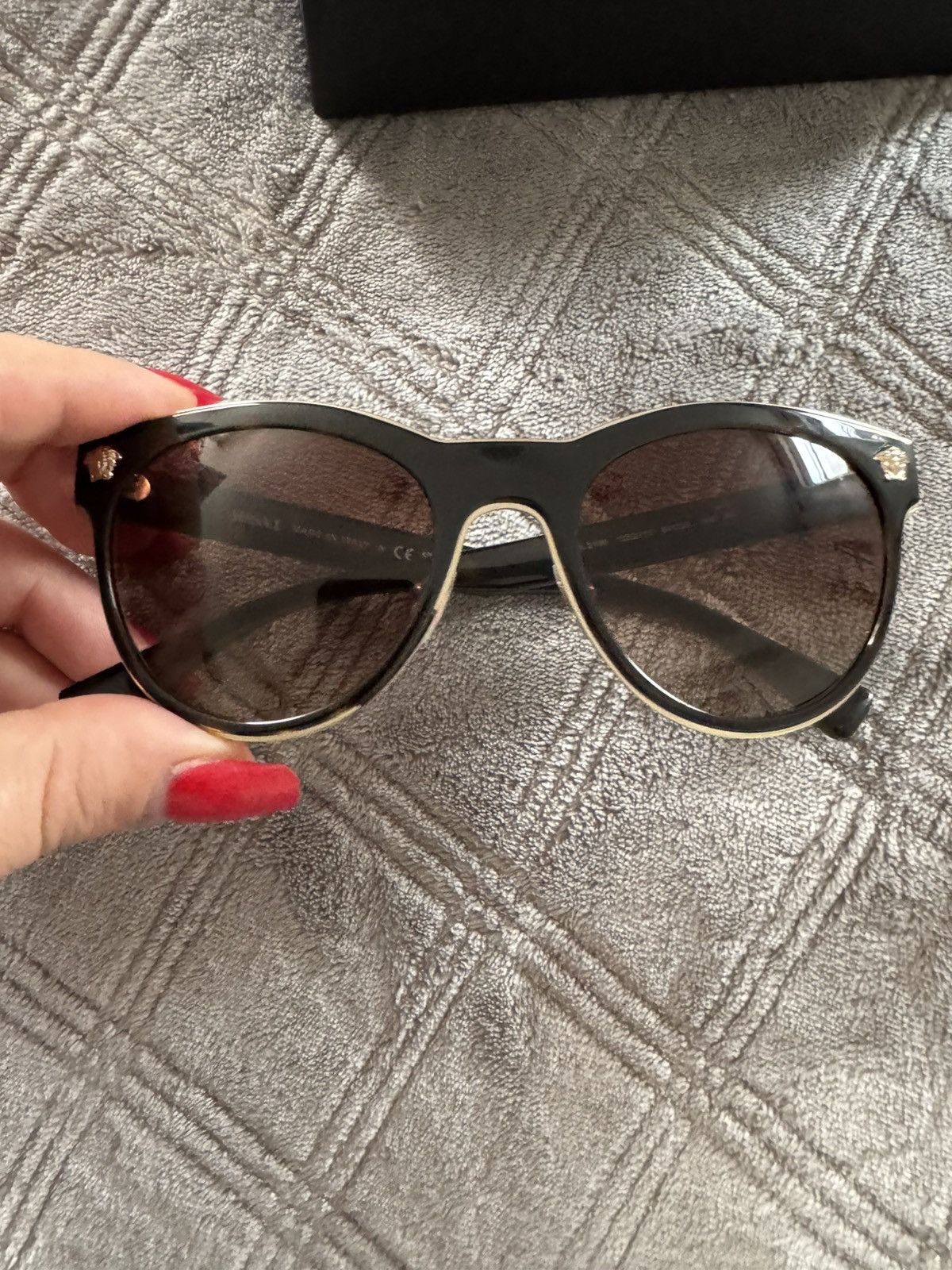Versace Versace Women’s Sunglasses Havana brown/gold metal Mod 2198 Size ONE SIZE - 2 Thumbnail