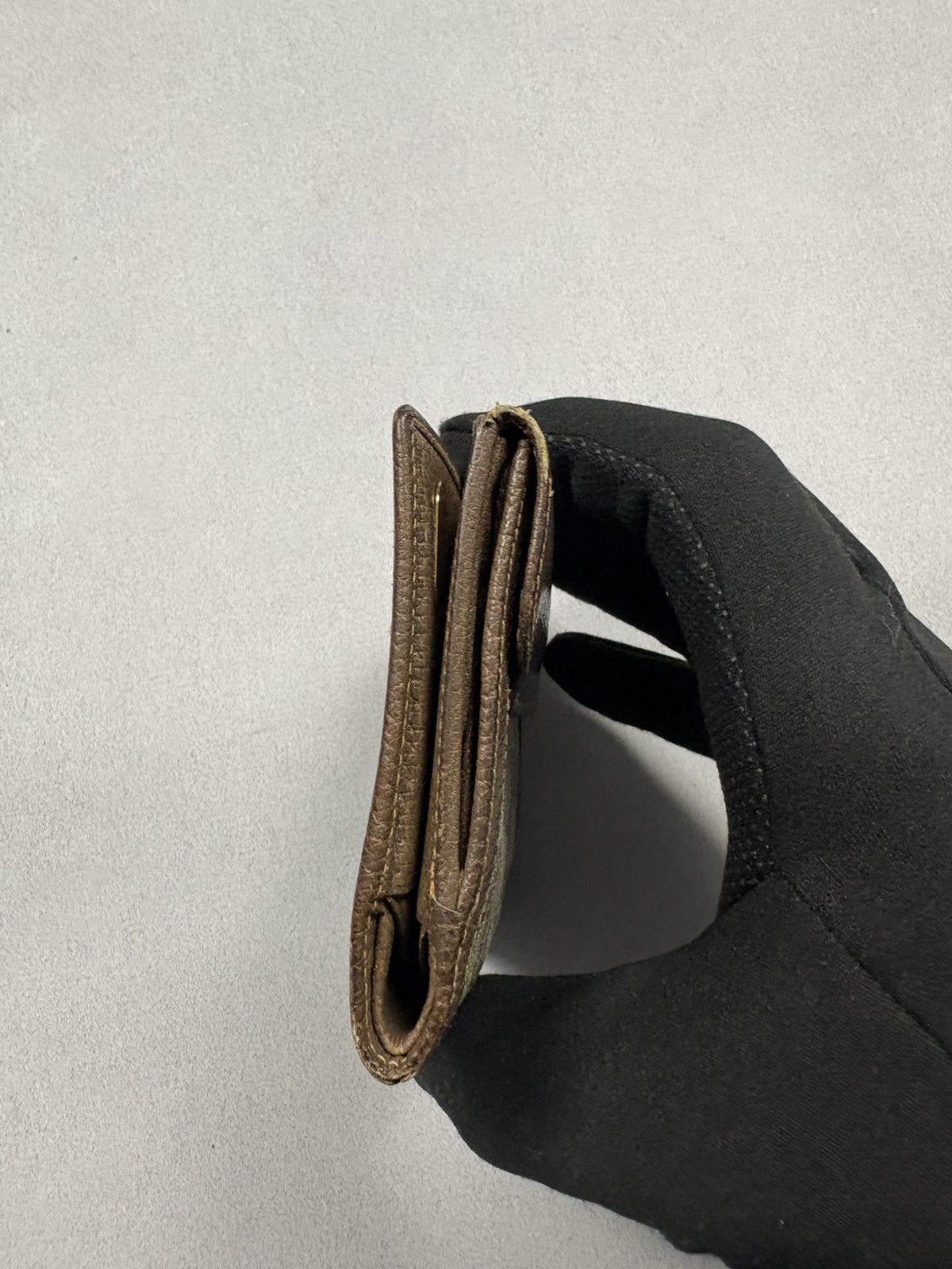 Gucci Vintage 90s Gucci GG Monogram Canvas Wallet Metal Logo Size ONE SIZE - 3 Thumbnail