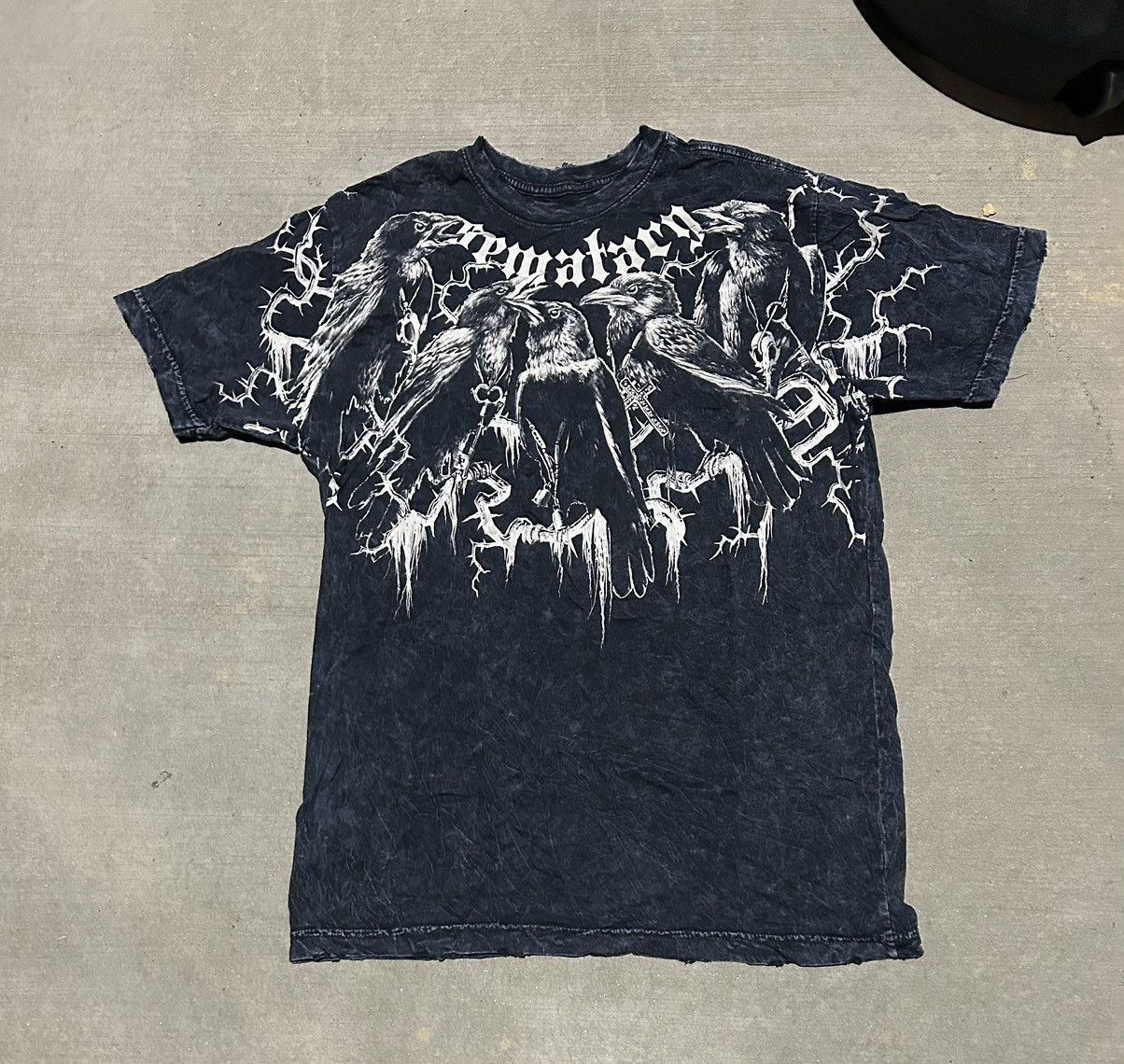 Affliction Sematary crows affliction collab tee | Grailed