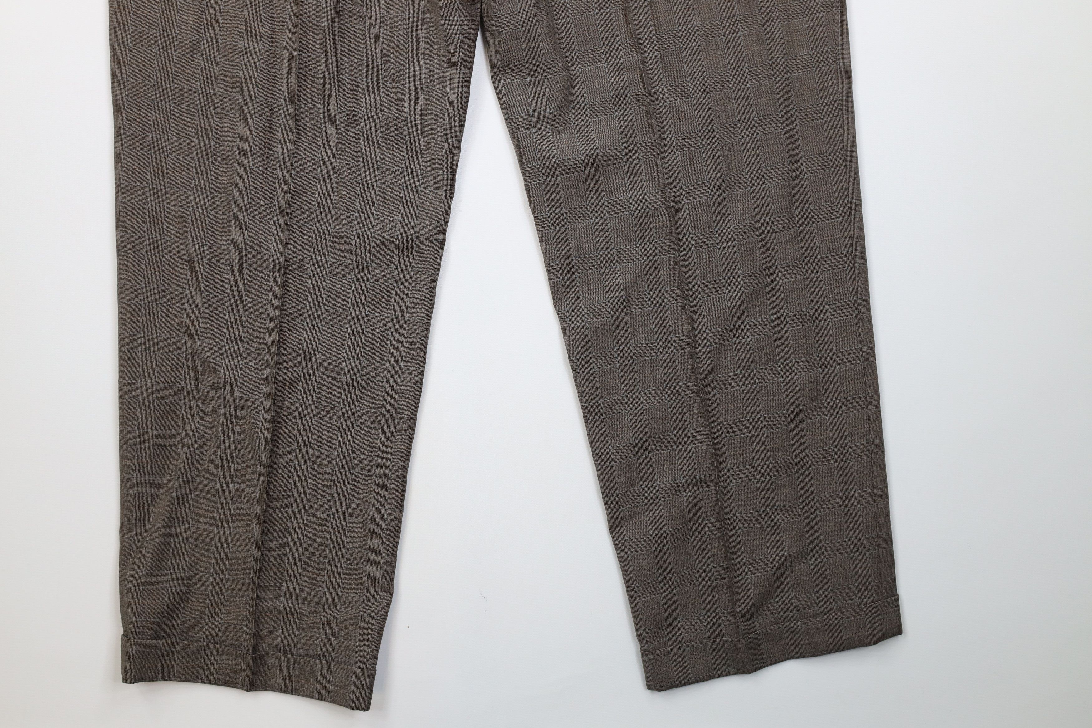 Vintage Vintage 90s Y2K Streetwear Knit Wide Leg Chino Pants Plaid Size US 36 / EU 52 - 13 Thumbnail