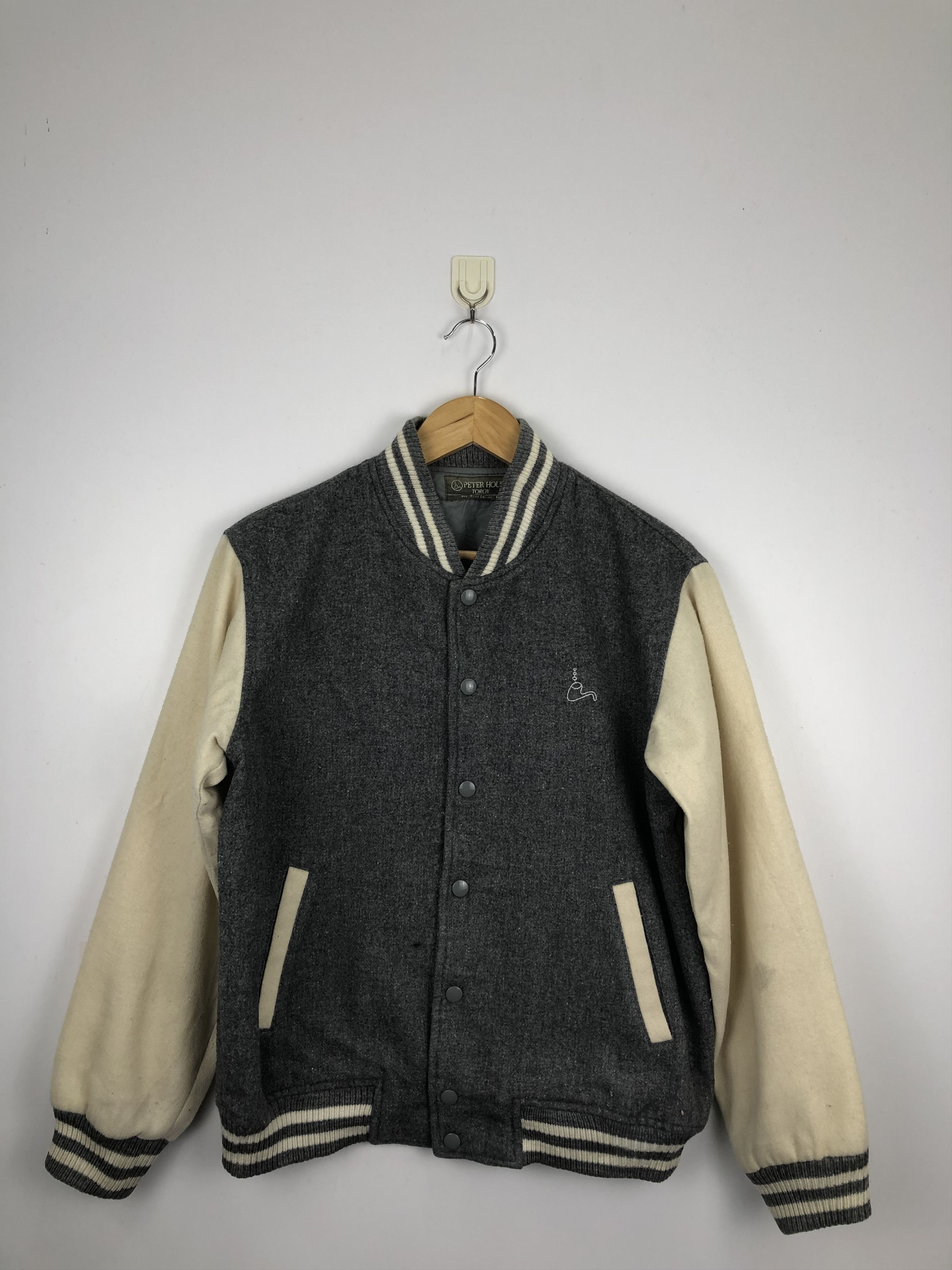 Japanese Brand Vintage 80s Troy Bros Wool Varsity Jacket V0441 Size US M / EU 48-50 / 2 - 1 Thumbnail