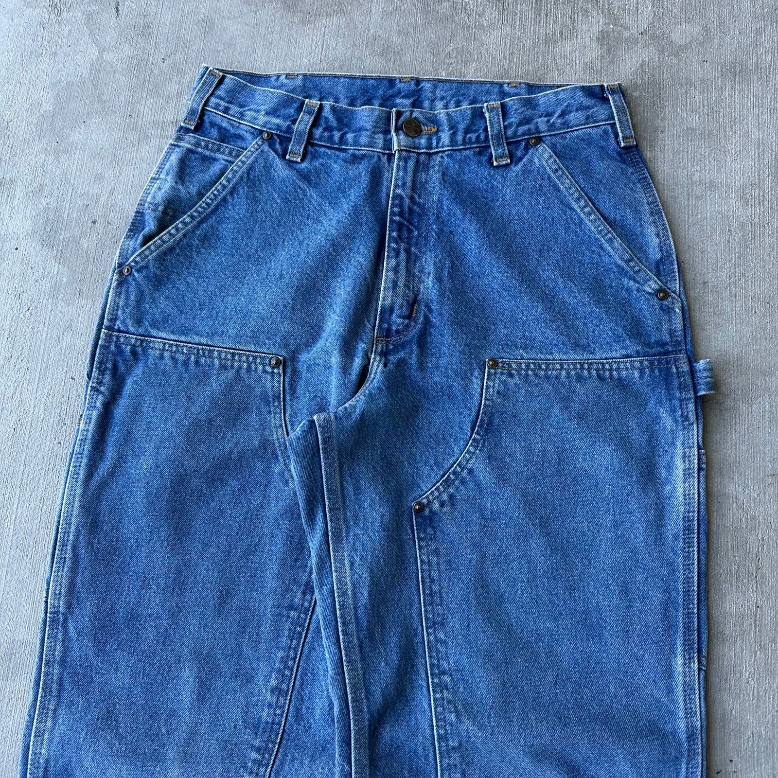 Carhartt Vintage Y2K Carhartt denim blue jeans double knee work pants Size US 32 / EU 48 - 2 Thumbnail