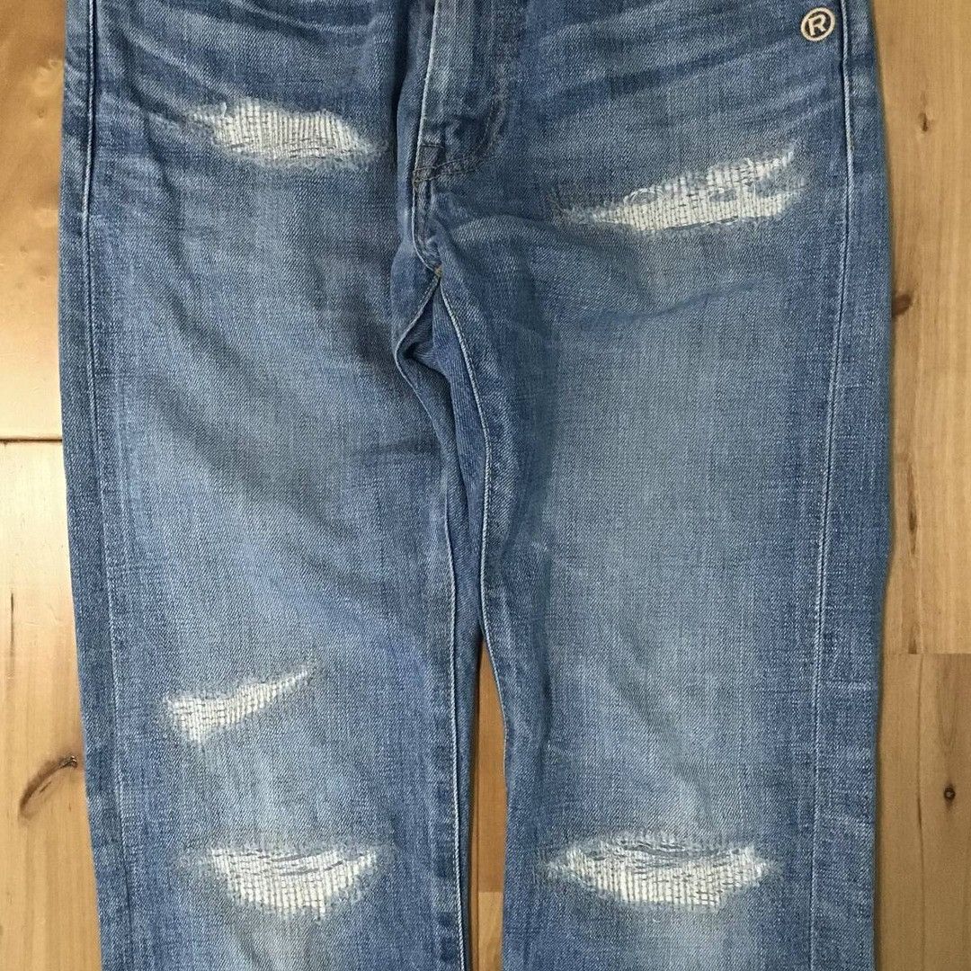 Bape BAPE STA DAMAGED TYPE5 Slim Taper Denim Pants APE ★size S Size US 30 / EU 46 - 3 Thumbnail