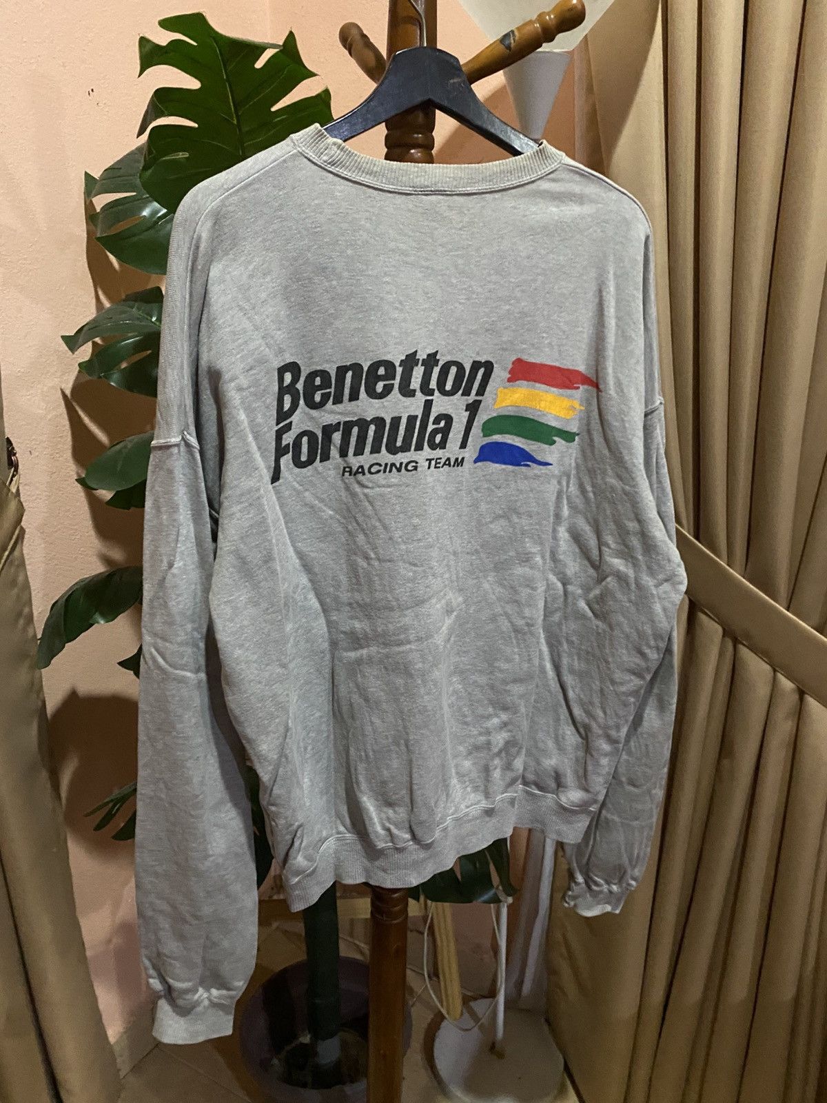 Benetton Vintage Benetton Formula 1 Racing Team Grey Sweatshirt Size US L / EU 52-54 / 3 - 9 Thumbnail
