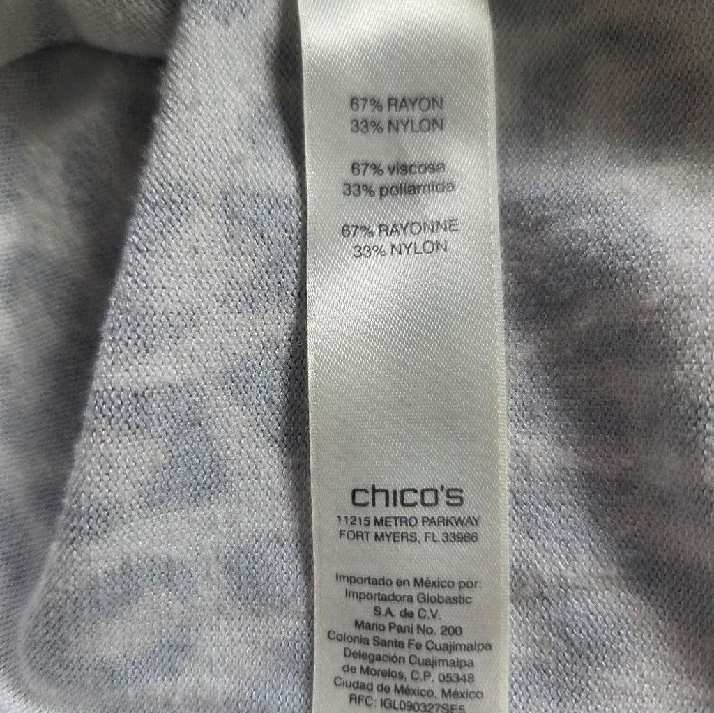 Chicos Chico's Gray Textured Top Size 2 Size XS / US 0-2 / IT 36-38 - 6 Thumbnail