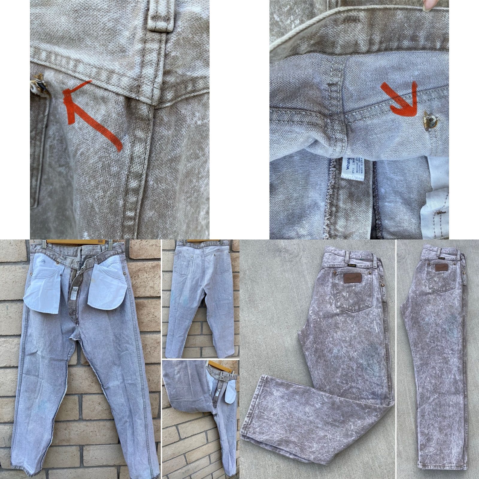 Wrangler VINTAGE Wrangler Jeans SCOVILL Zipper 13MWZRH W 36 L 32 Beige Rockabilly Mens Wrangler Jeans 13MWZRH SCOVILL Beige Rockabilly Mens Jeans Size US 35 - 8 Thumbnail