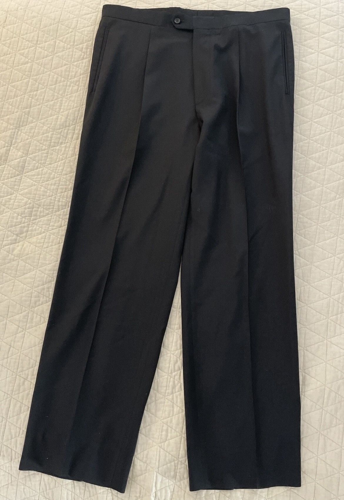 Hugo Boss 3-Button Single Breasted Pleated Tuxedo Size 46L - 12 Thumbnail