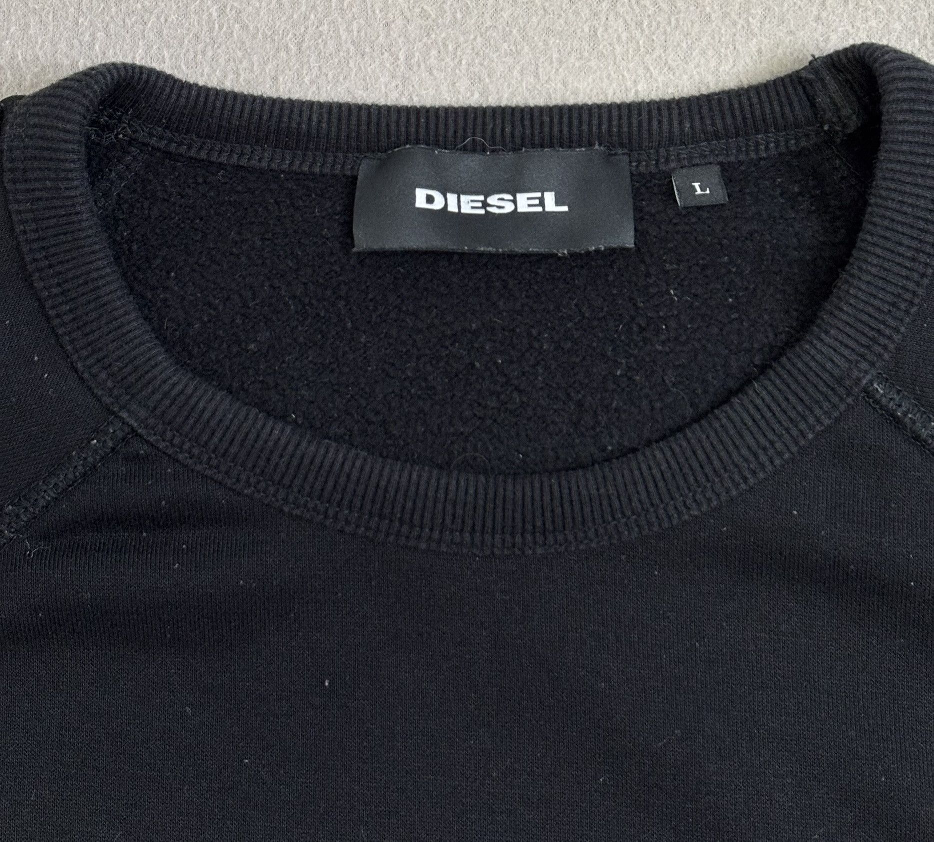 Diesel Diesel Black sweatshirt Big Logo Large Size US L / EU 52-54 / 3 - 12 Thumbnail
