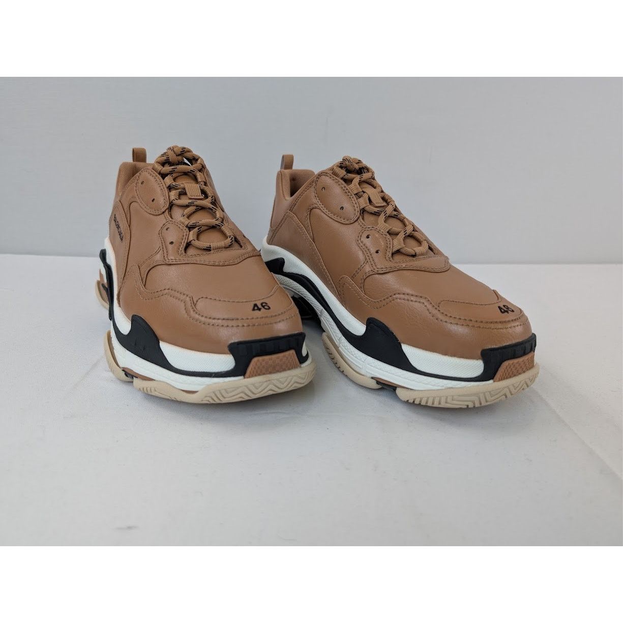 Balenciaga o1rshd1 Triple S Logo Type Sneakers in Nude Beige/Sand Size US 13 / EU 46 - 5 Thumbnail
