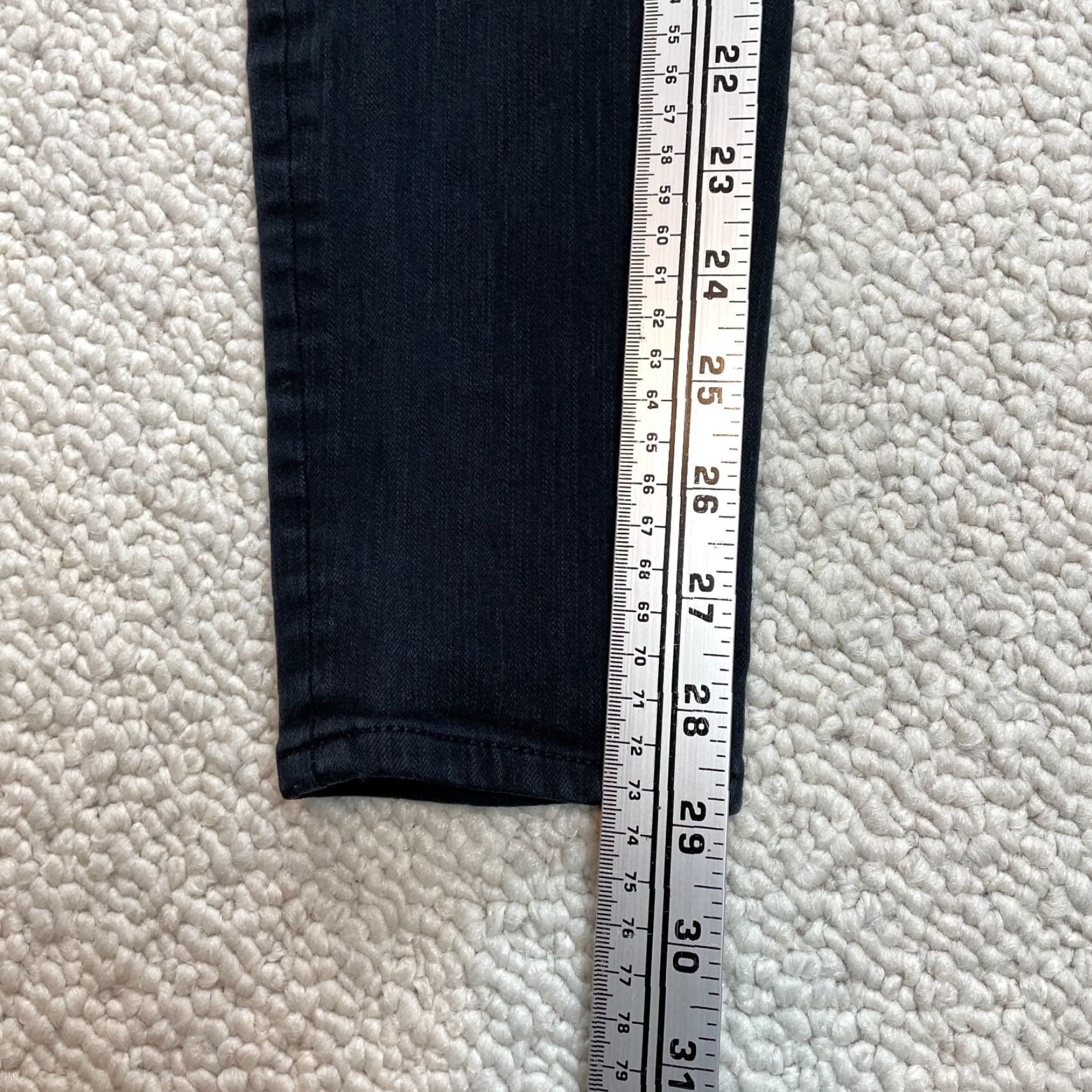 American Eagle Outfitters American Eagle Jeans Womens 6 Super Stretch High Rise Jegging Black Long Denim Size 28" / US 6 / IT 42 - 3 Thumbnail