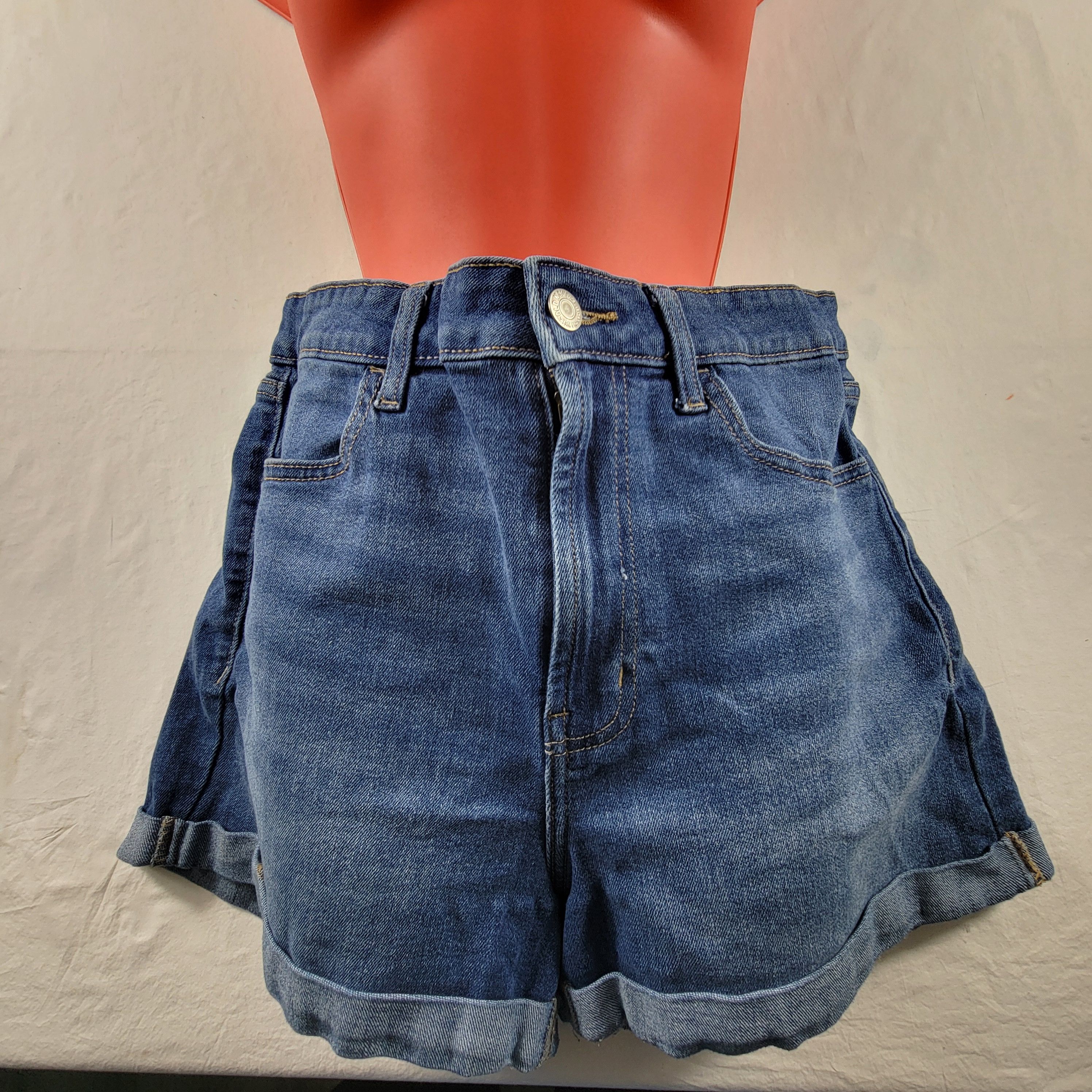 Old Navy y2k Old Navy blue denim elastic shorts hoochie daddy mama👖 Size 34" / US 12 / IT 48 - 8 Thumbnail