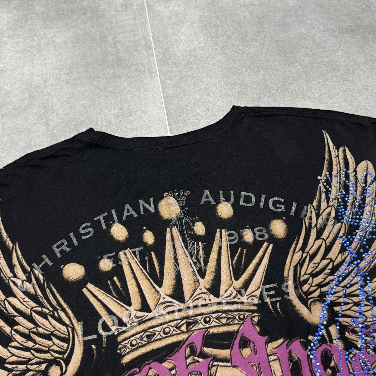 Christian Audigier Christian Audigier Los Angeles Skulls Crown Tattoo T-Shirt Size US L / EU 52-54 / 3 - 21 Thumbnail