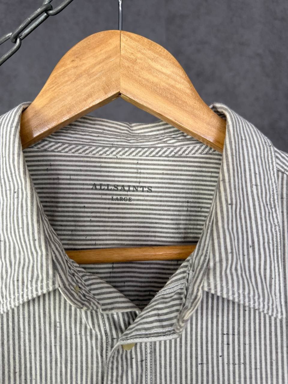 Allsaints Allsaints designer logo striped shirt Size US L / EU 52-54 / 3 - 3 Thumbnail