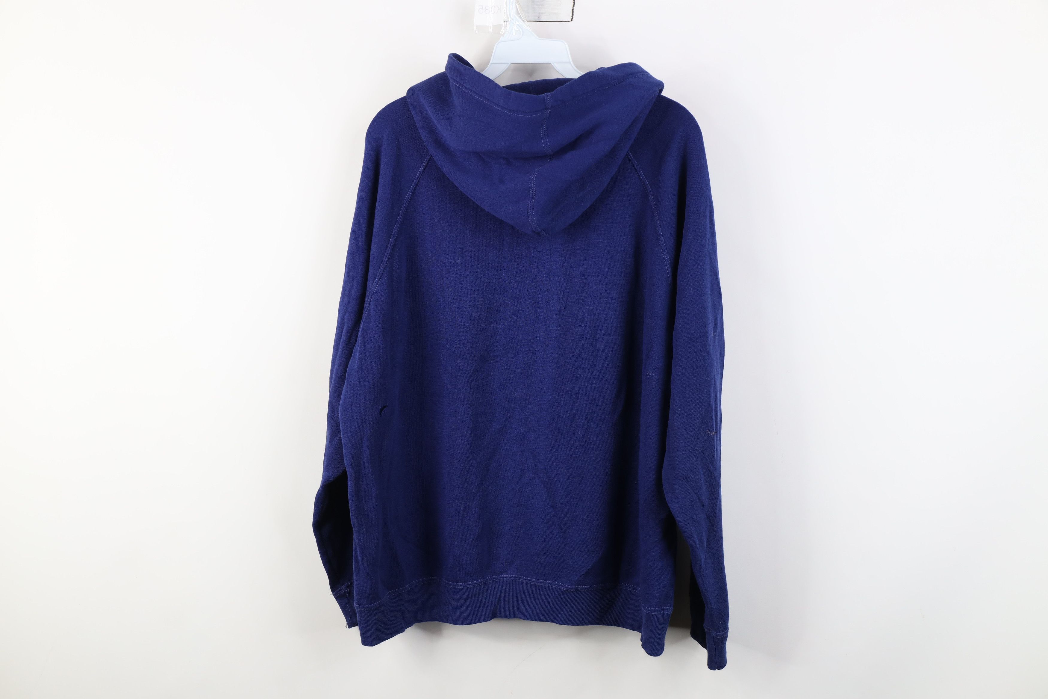 Vintage Vintage 70s 80s Streetwear Blank Hoodie Sweatshirt Blue Size US L / EU 52-54 / 3 - 12 Thumbnail