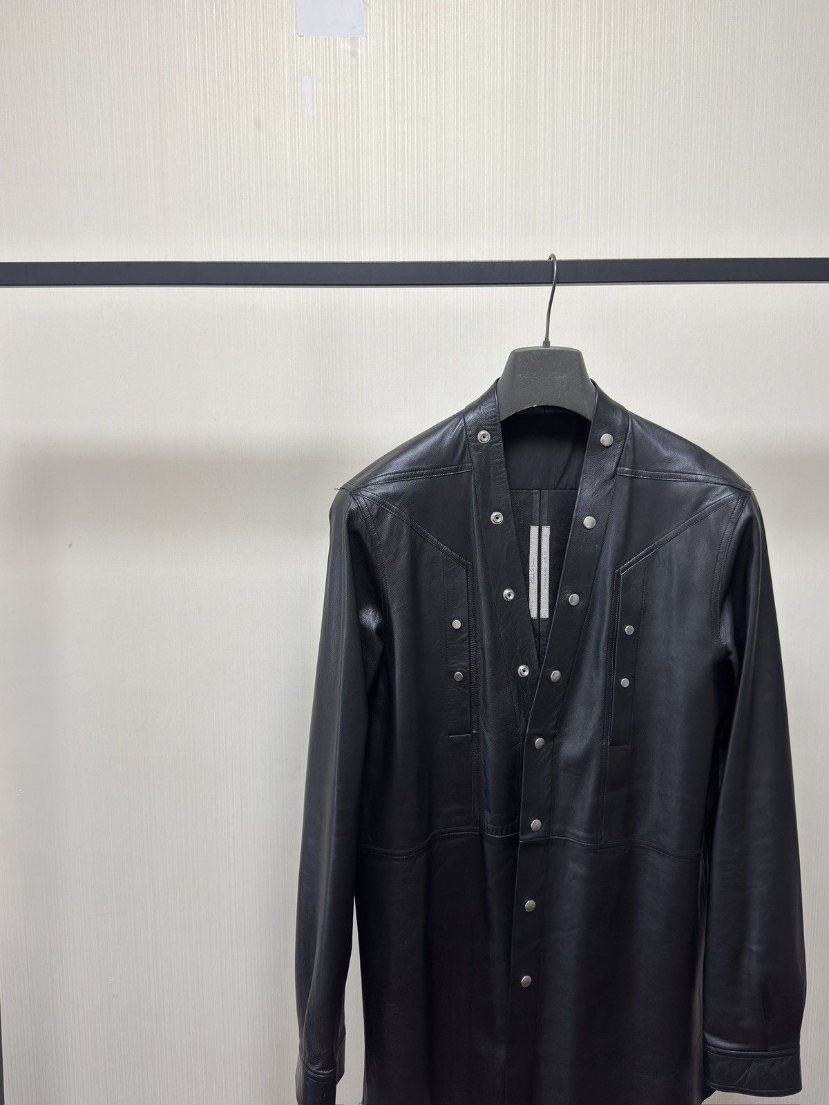 Rick Owens Rick owens 22SS Leather Larry shirt Size US M / EU 48-50 / 2 - 5 Thumbnail