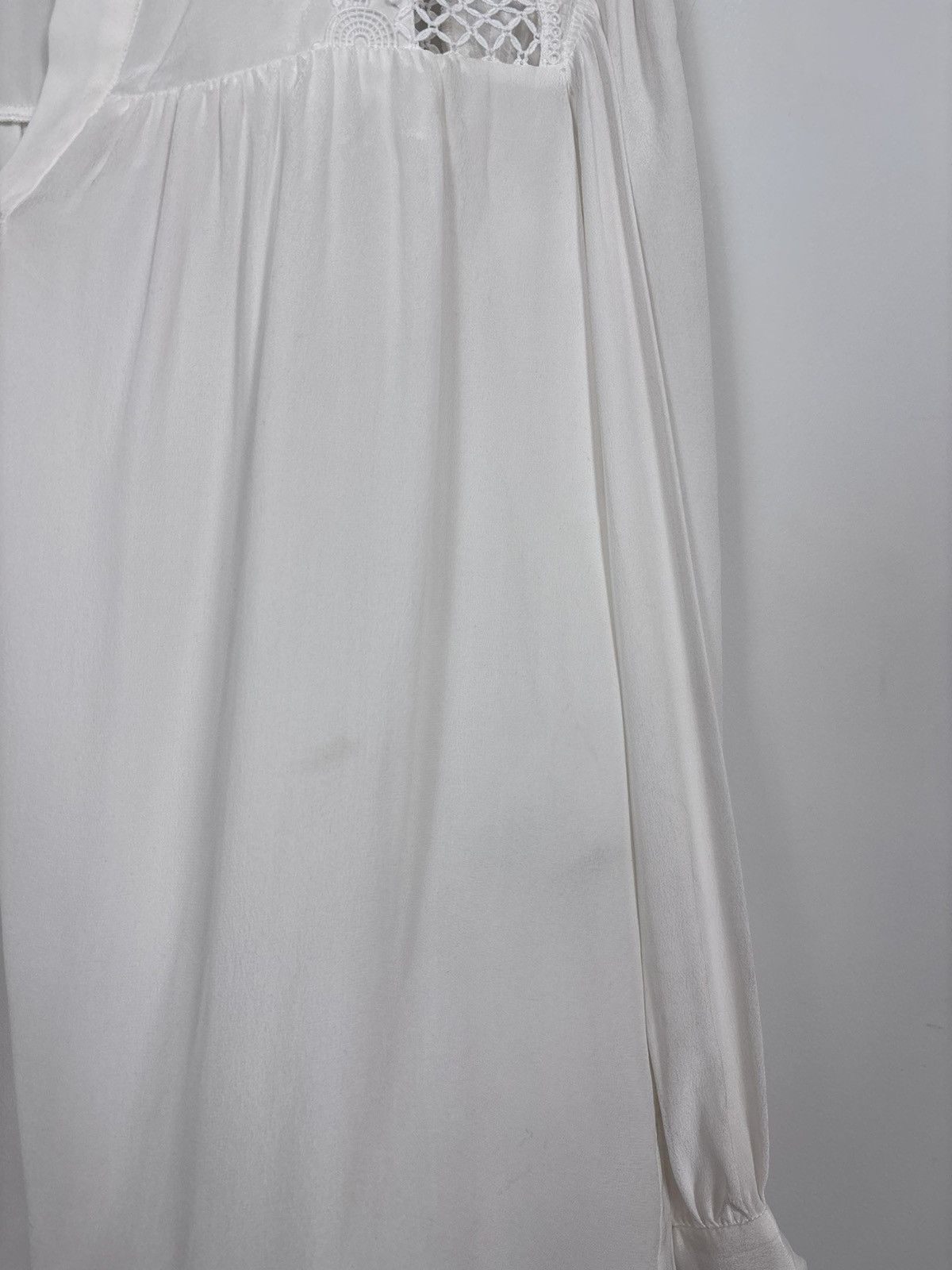 Sandro Sandro Paris NWT Tommy Women’s Ecru White Silk Blouse Shirt Size S / US 4 / IT 40 - 5 Thumbnail