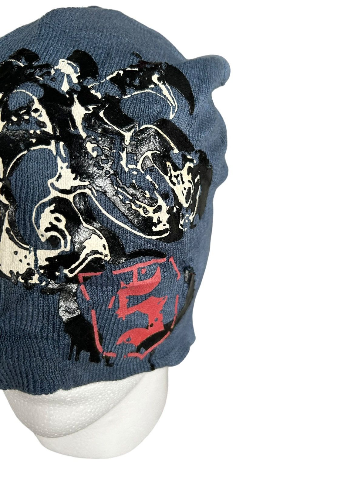 14th Addiction × Japanese Brand × Le Grande Bleu (L.G.B.) Punk Bondage Style Beanie Hats☠️ Size ONE SIZE - 3 Thumbnail