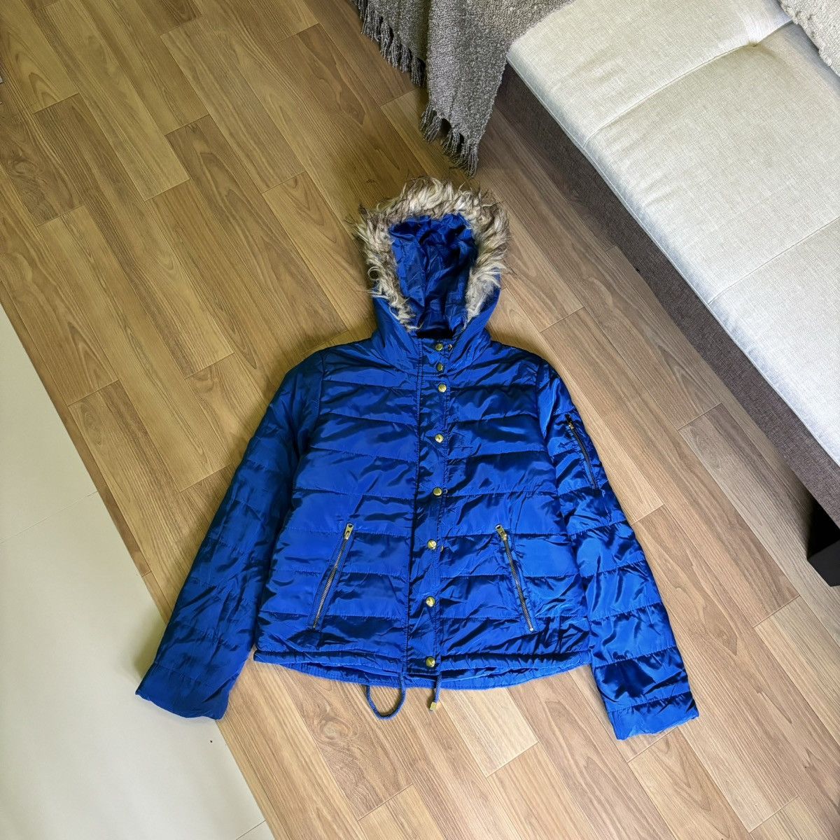 If Six Was Nine × Issey Miyake × Le Grande Bleu (L.G.B.) Thread supply Fur jacket down puffer LGB ifsixwasnine Size L / US 10 / IT 46 - 1 Thumbnail