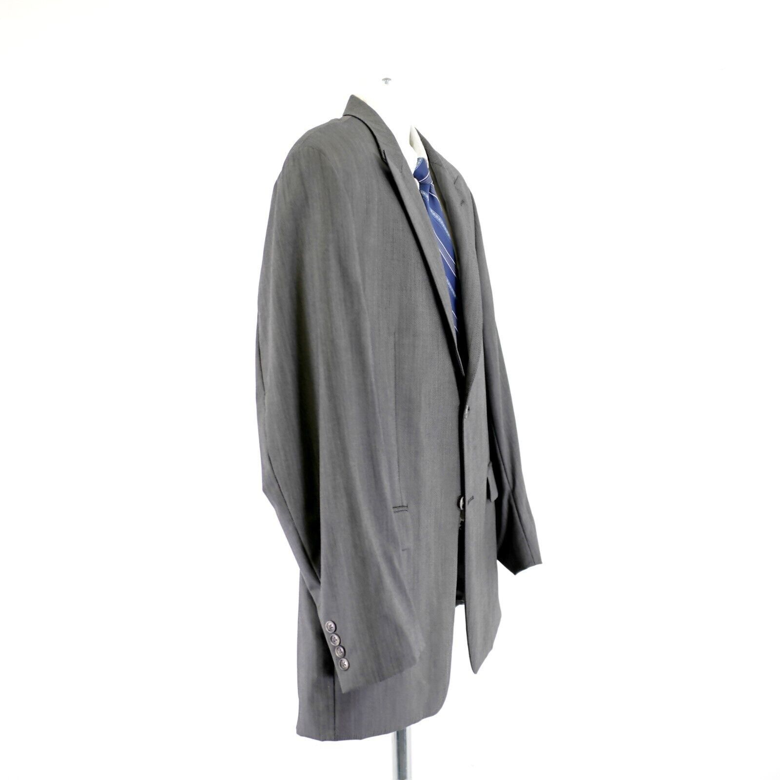 Calvin Klein Calvin Klein Wool Gray Birdesye Peak Lapel 44L Blazer 2 Butt Size 44L - 7 Thumbnail