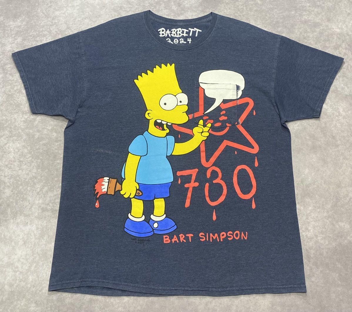 Asspizza Babbitt Week 23 Bart Text Bubble Revived T-Shirt Blue Size US XL / EU 56 / 4 - 1 Thumbnail