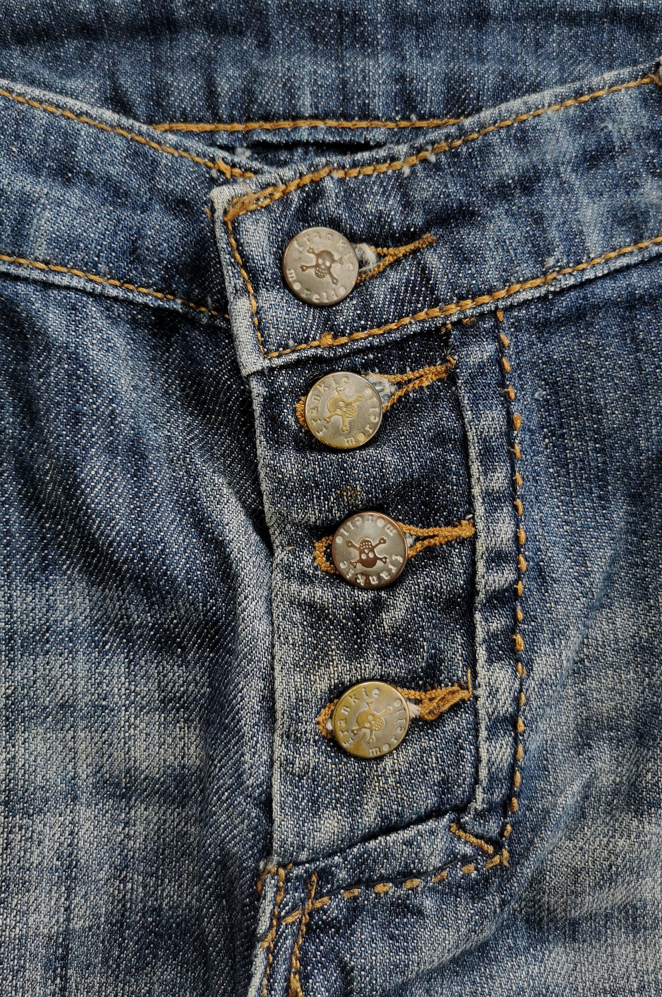 Frankie Morello Frankie Morello Y2K Gimmick Skull Damage Processing Jeans Size US 32 / EU 48 - 7 Thumbnail