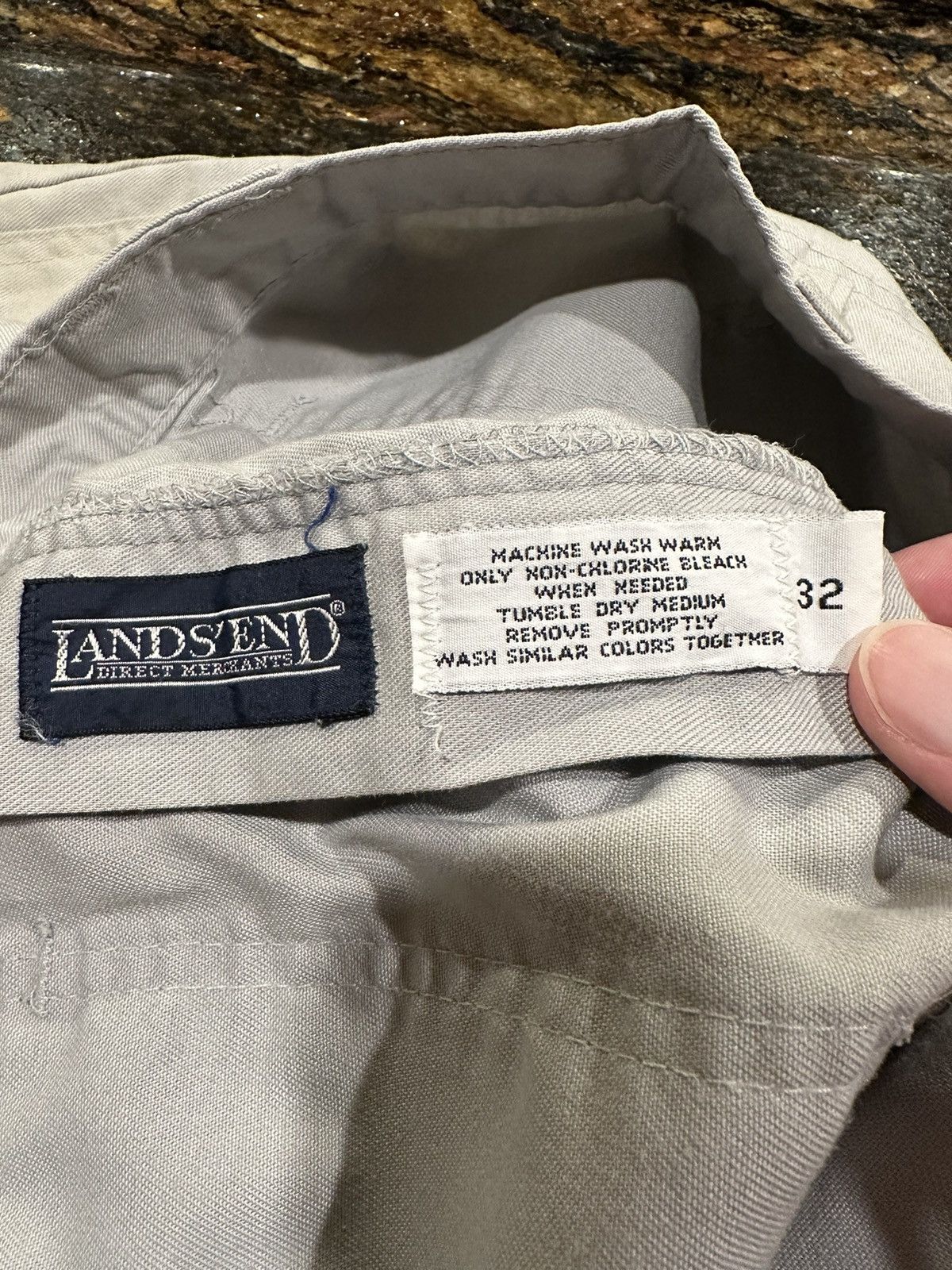 Lands' End × Vintage VintaGe Lands End Grey Cargo Shorts Size US 32 / EU 48 - 7 Thumbnail