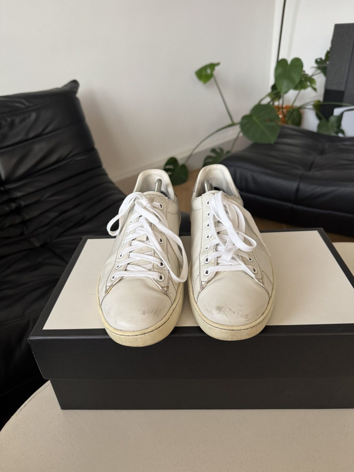 Gucci Gucci Ace Low White Leather Sneakers Designer Luxury Hype Size US 7 / EU 40 - 5 Thumbnail