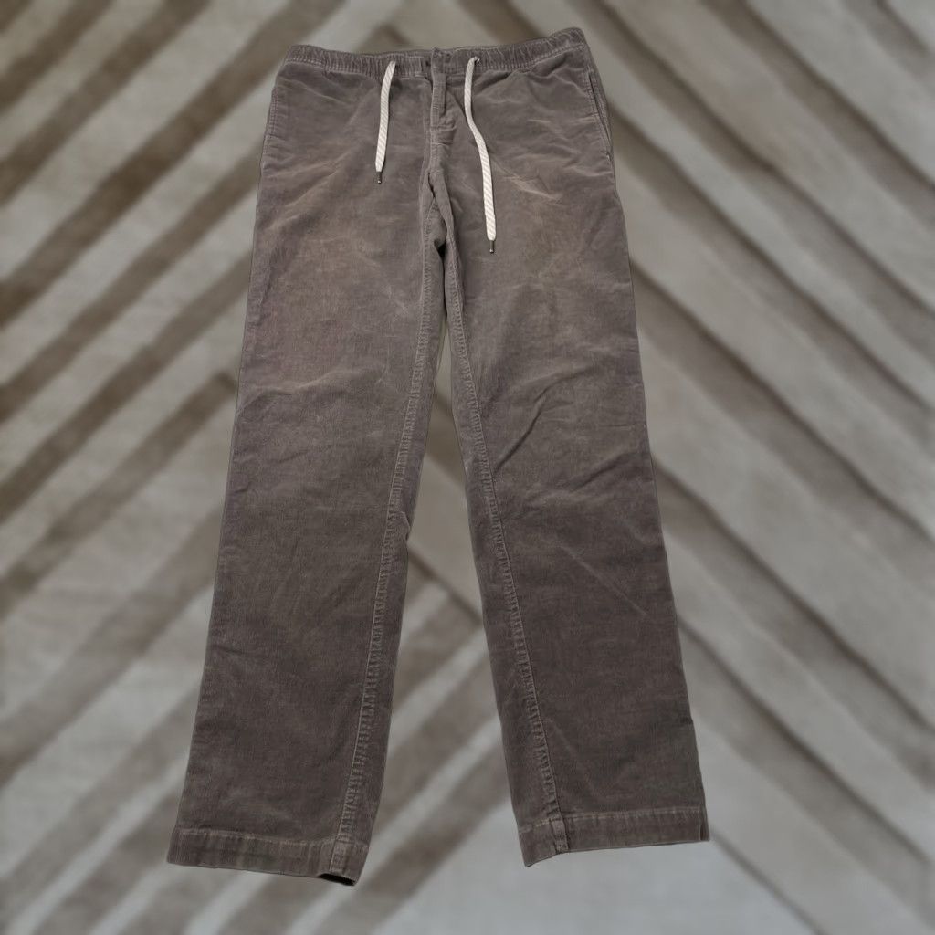 Vuori Vuori Optimist Pants Mens L Gray Corduroy Elastic Waist Drawstring V440 Size US 33 - 1 Thumbnail