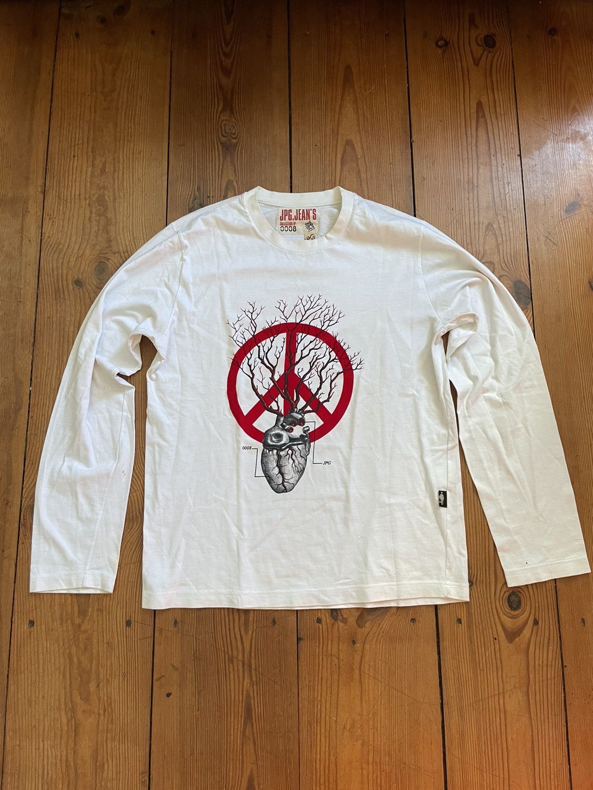 Jean Paul Gaultier Jean Paul Gaultier Heart Peace T-shirt Top longsleeve Size US M / EU 48-50 / 2 - 1 Thumbnail