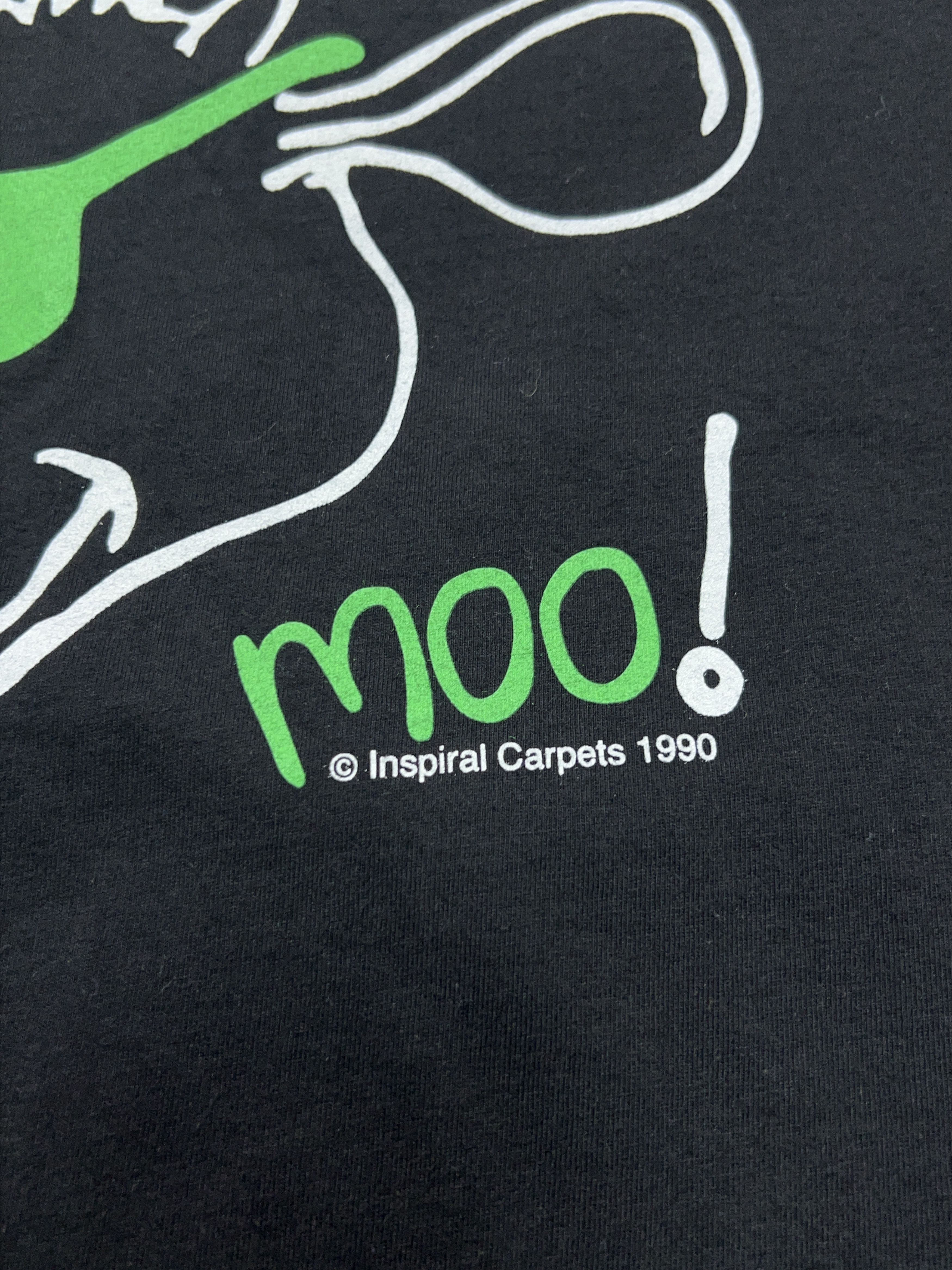 Vintage Inspiral Carpets 1990 Russell Cool As.. Moo Big Logo T Shirt Size US M / EU 48-50 / 2 - 6 Thumbnail
