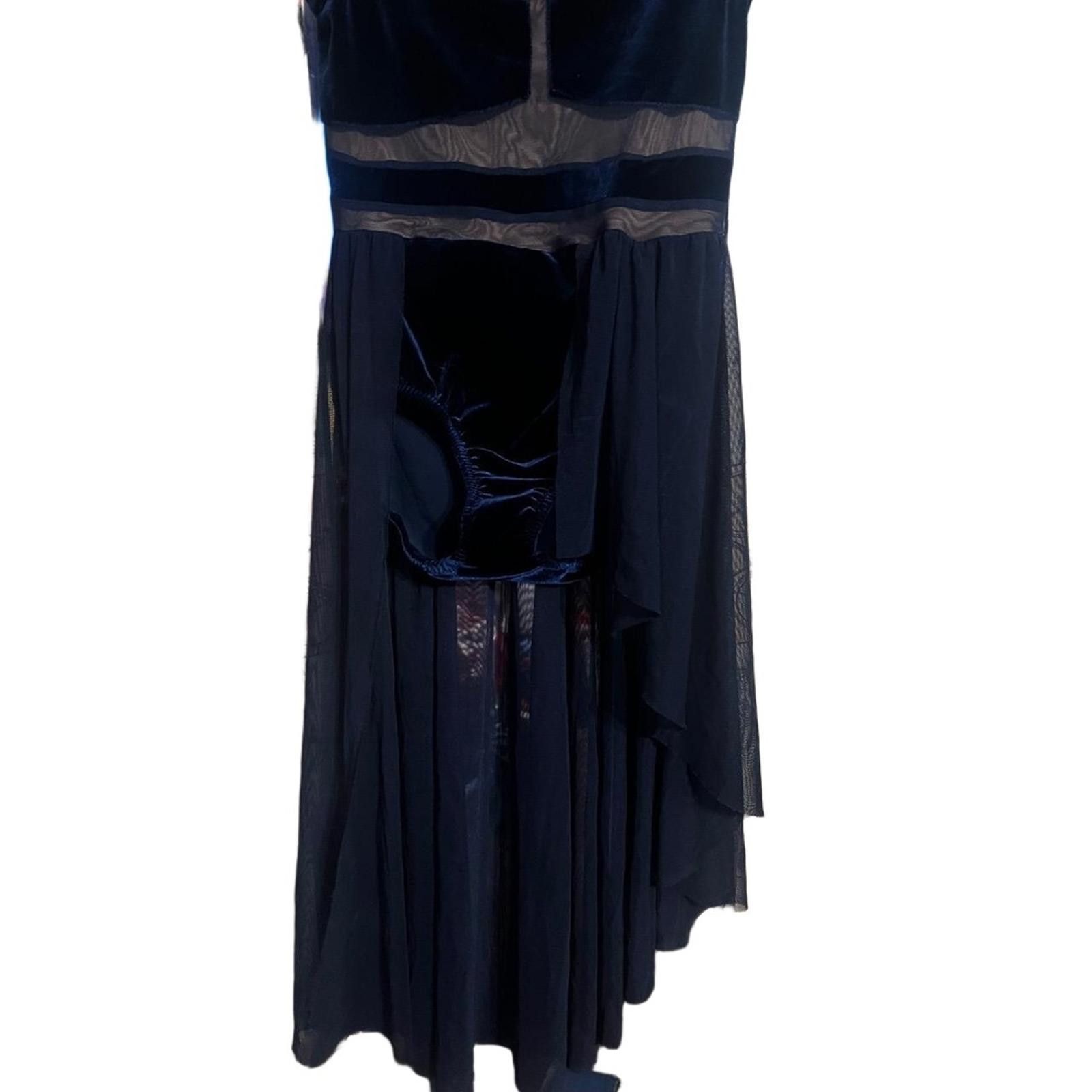 Other Kids Dance Costume 10/12 Navy Blue Lyrical Velvet Stage Size ONE SIZE - 5 Thumbnail