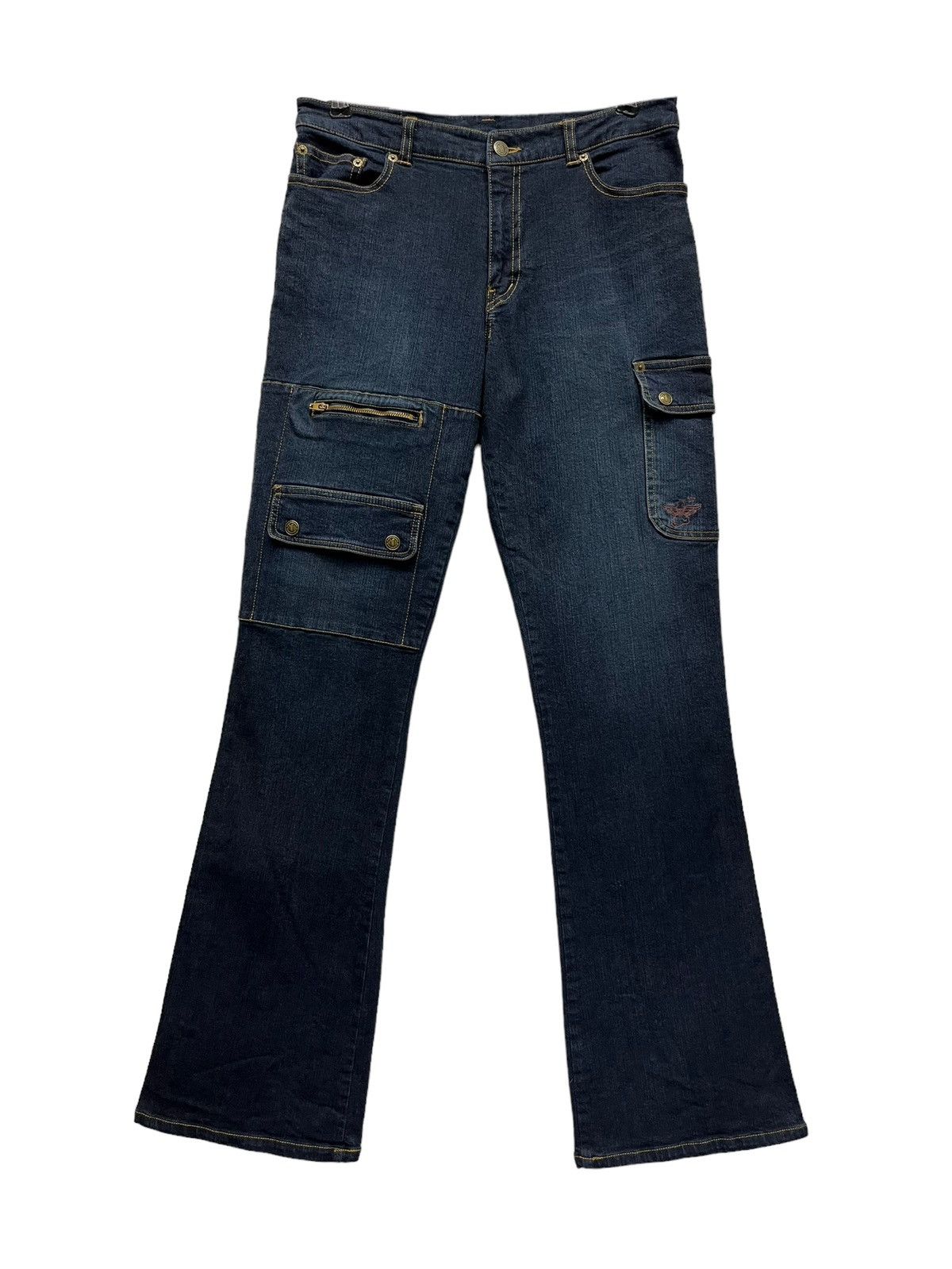 90's FLARE! SARAH NAUGHTY ANGEL Stretch Denim Multipocket