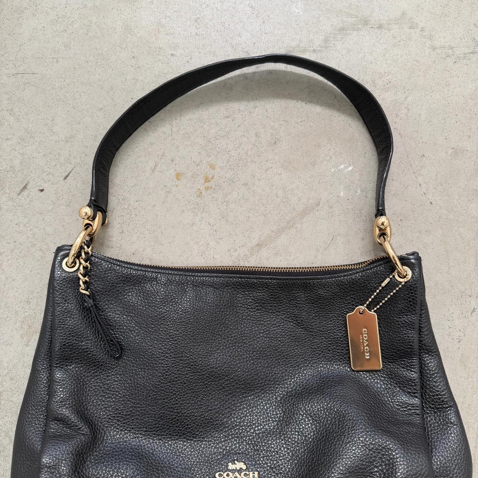 Coach Coach 2Way Mia Pebbled Leather Shoulder Bag Black Size ONE SIZE - 3 Thumbnail