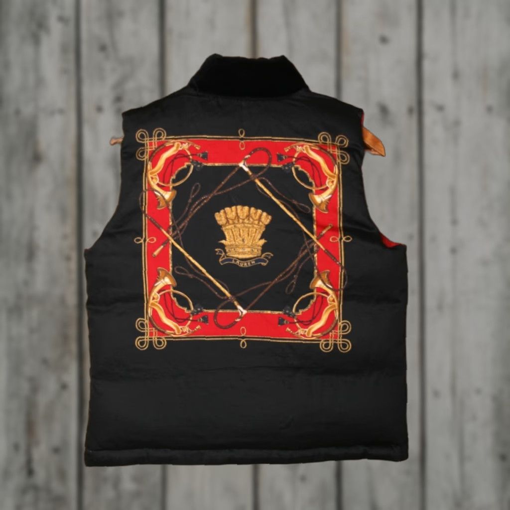 Ralph Lauren VINTAGE Lauren Ralph Lauren LRL Equestrian Reversible Down Puffer Vest Black Red Sz M Women Vest Down Reversible Puffer Women's M Size M / US 6-8 / IT 42-44 - 1 Thumbnail