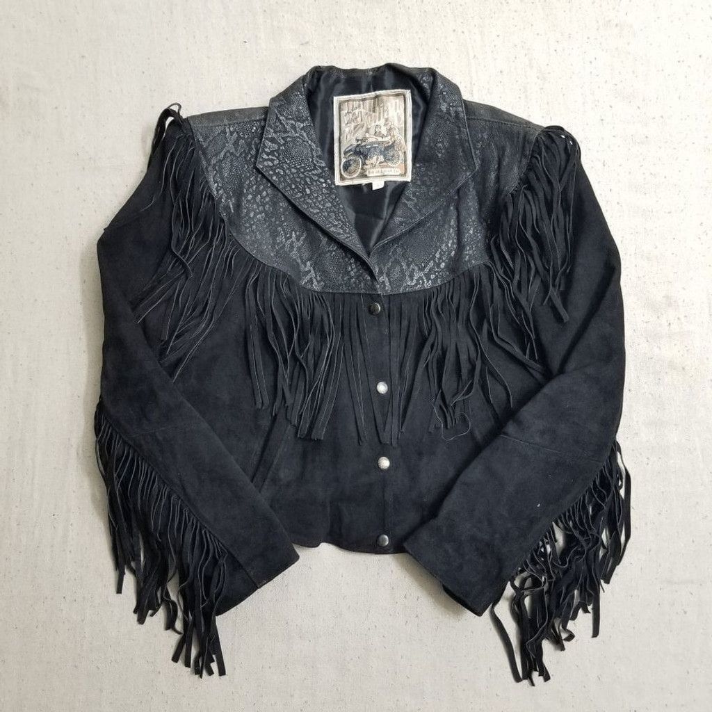 M. Julian M. Julian vintage fringe leather jacket sz L Size L / US 10 / IT 46 - 1 Thumbnail