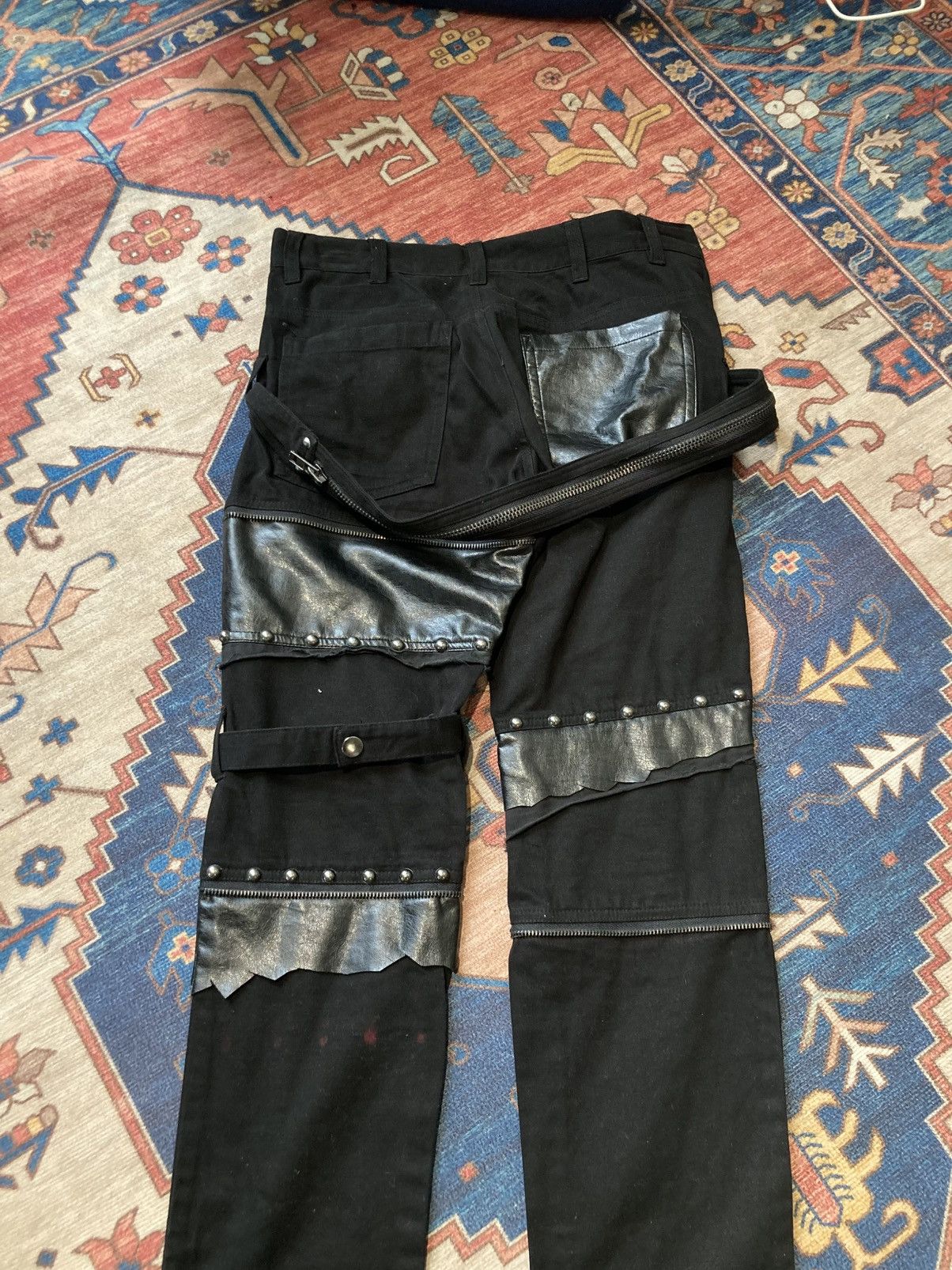 Sex Pot ReVeNGe Sex Revenge Revenge Bondage Punk Pants patchwork Leather Size US 30 / EU 46 - 15 Thumbnail