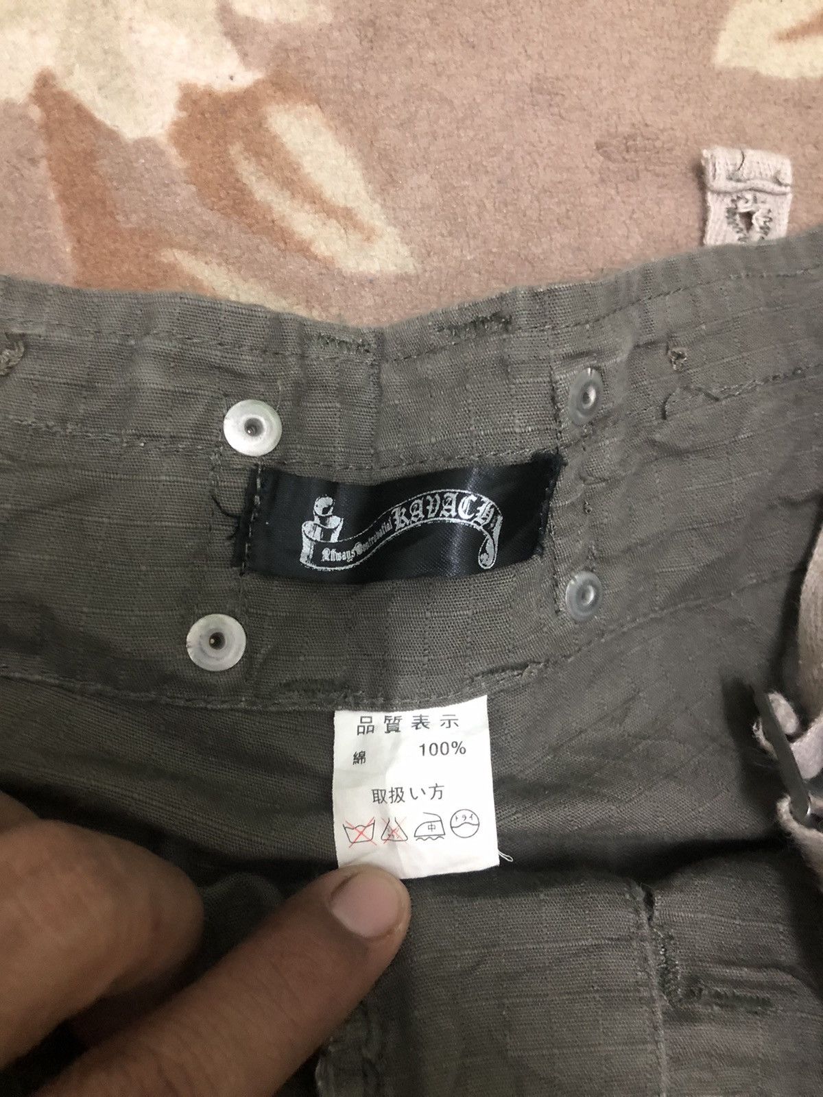 Japanese Brand Y2K Cargo Pants with Straps – Dark Grey Utility Streetwear Size US 31 - 11 Thumbnail