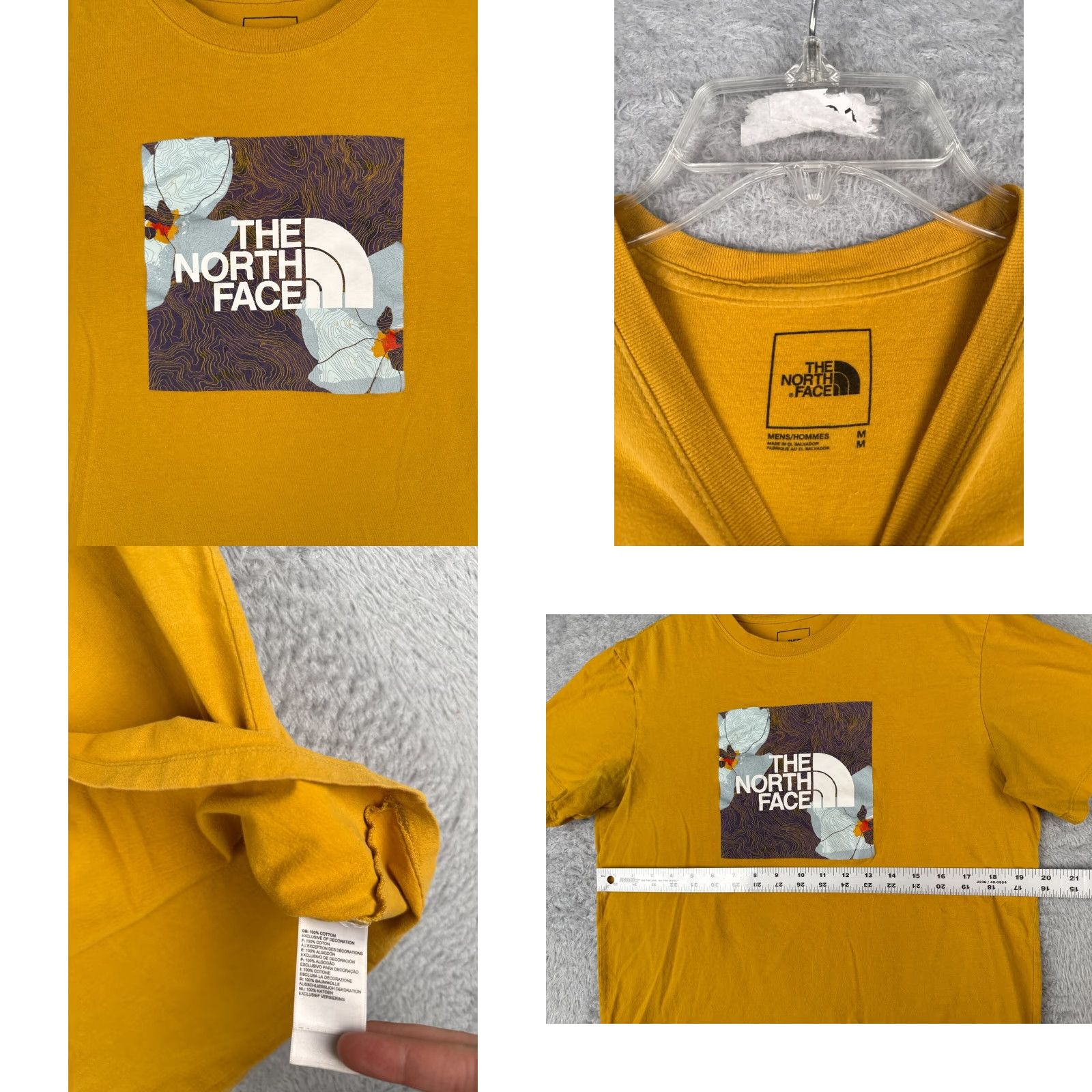 The North Face The North Face Shirt Men Medium Yellow Short Sleeve Logo Cotton Breathable All Seasons Mens Size US M / EU 48-50 / 2 - 8 Thumbnail