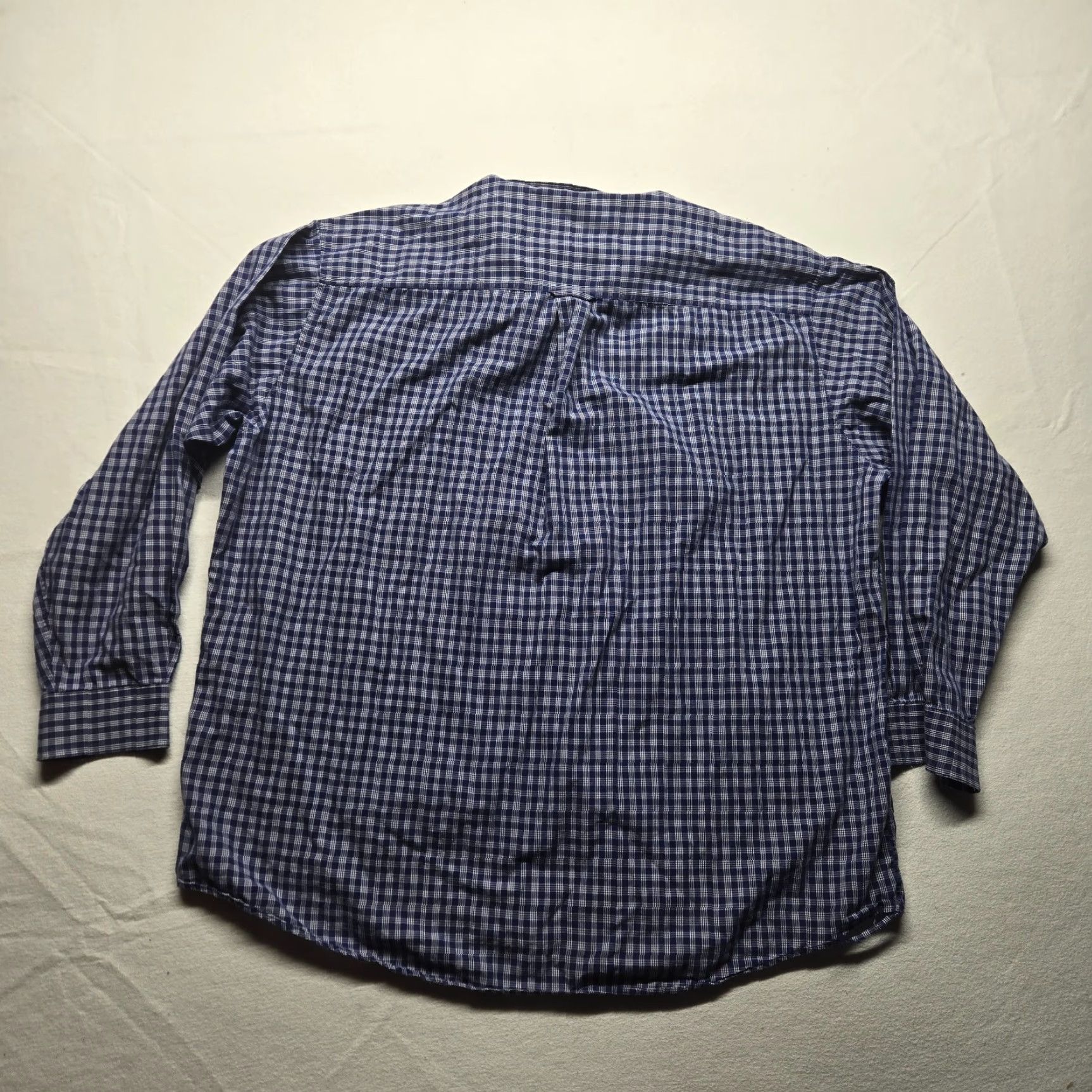 Vintage Repp Blue Plaid Check Shirt Button-Up Long Sleeve 3XT Men’s Casual Business 3XT Big & Tall Shirt Size US XXL / EU 58 / 5 - 8 Thumbnail