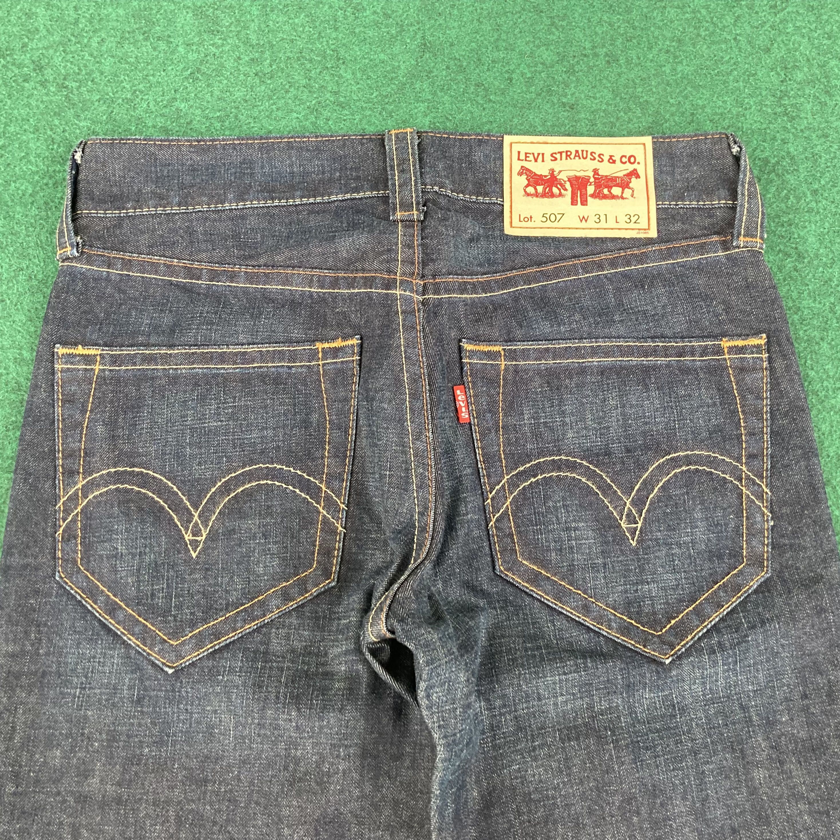Levi's × Vintage Vtg Levis 507 Super Flare Denim Bootcut Punk 32 Grunge Jeans Size US 32 / EU 48 - 11 Thumbnail