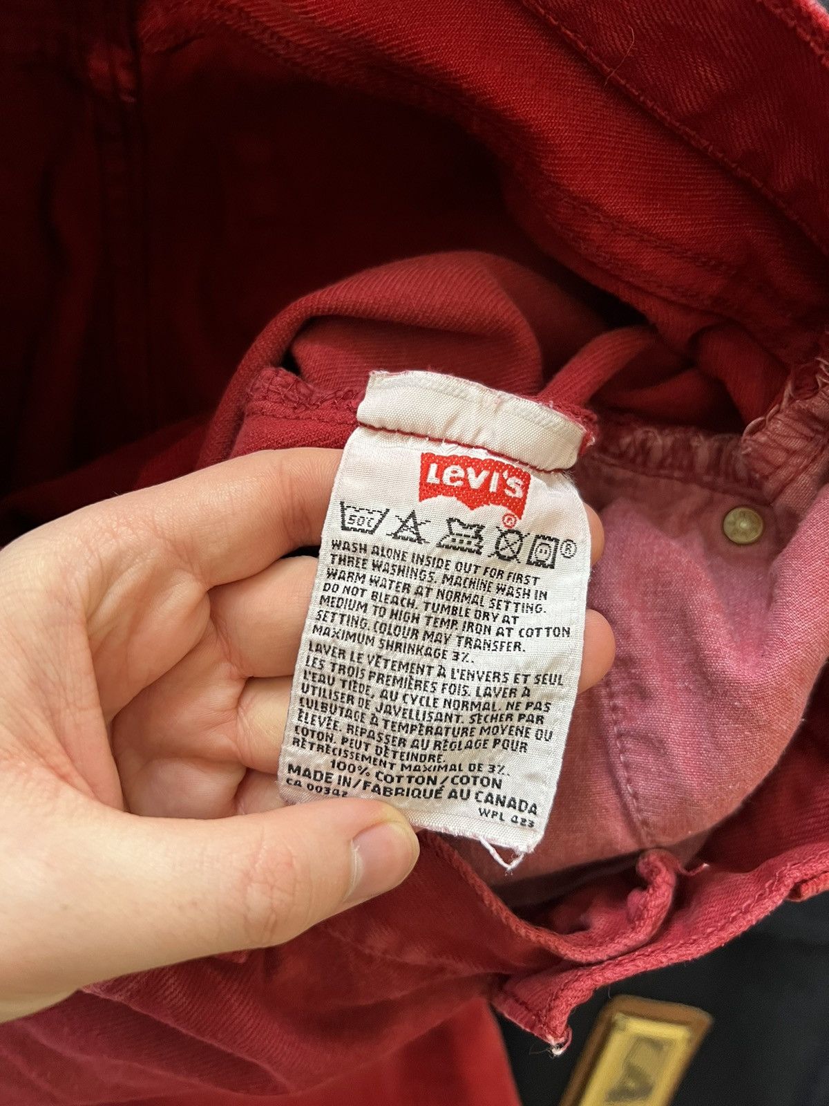 Levi's Rare Vintage 90s Levi’s 501 30x32 Red Denim Jeans Pants Size US 30 / EU 46 - 11 Thumbnail