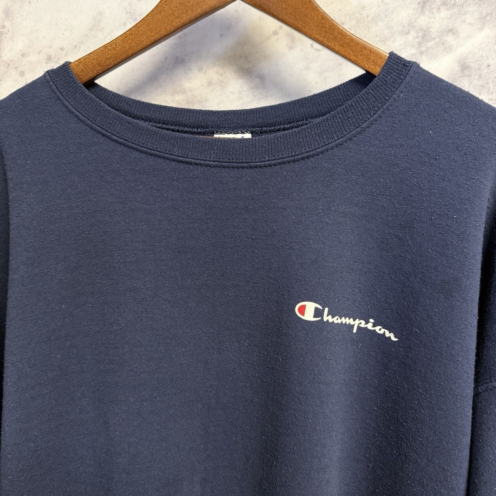 Champion Vintage 90s Champion Crew Neck Sweatshirt Mens 2XL Blue Size US XXL / EU 58 / 5 - 1 Thumbnail