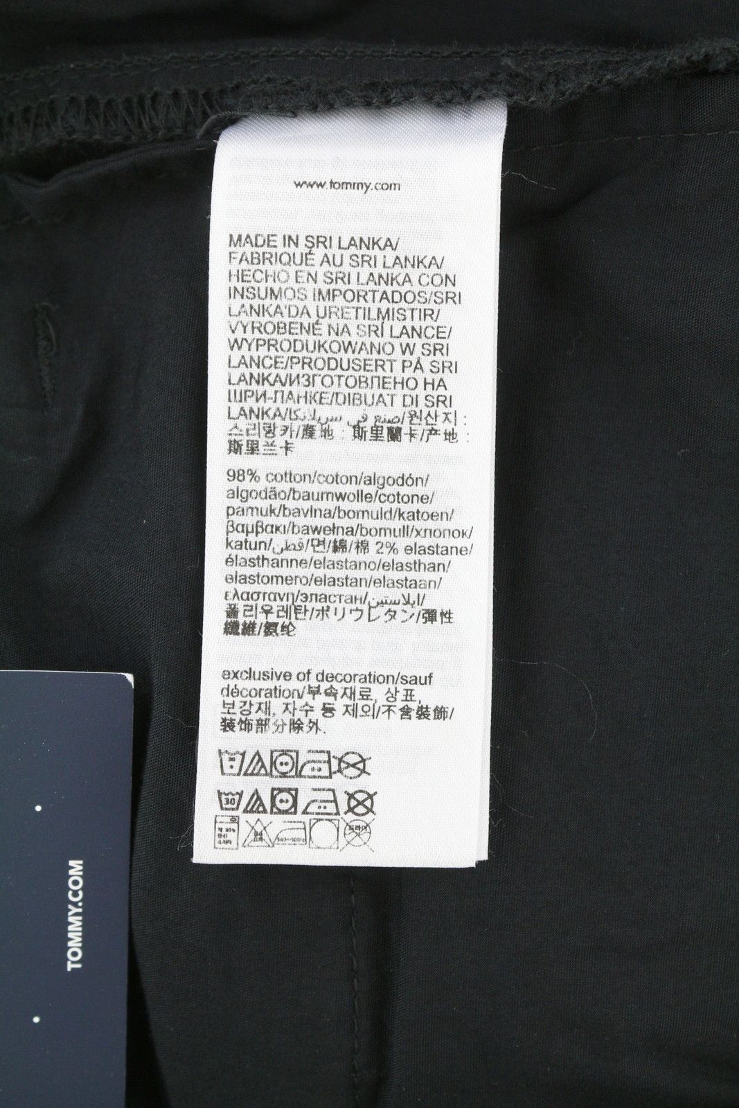 Tommy Hilfiger AIDEN BAGGY CARGO W33/L34 Black Textured Zip Trousers 85170 Size US 33 - 8 Thumbnail